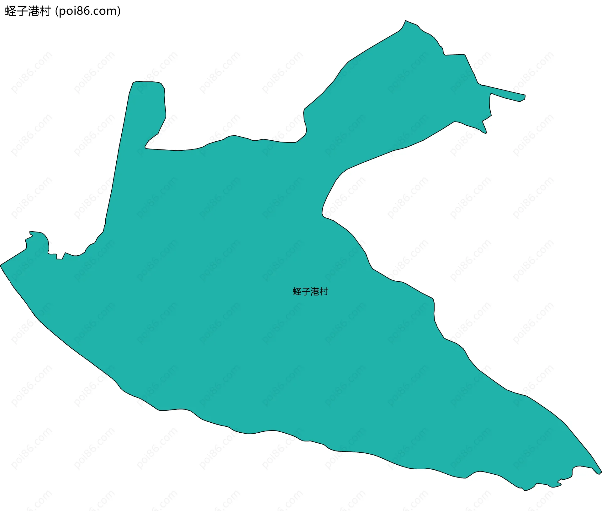 蛏子港村边界地图