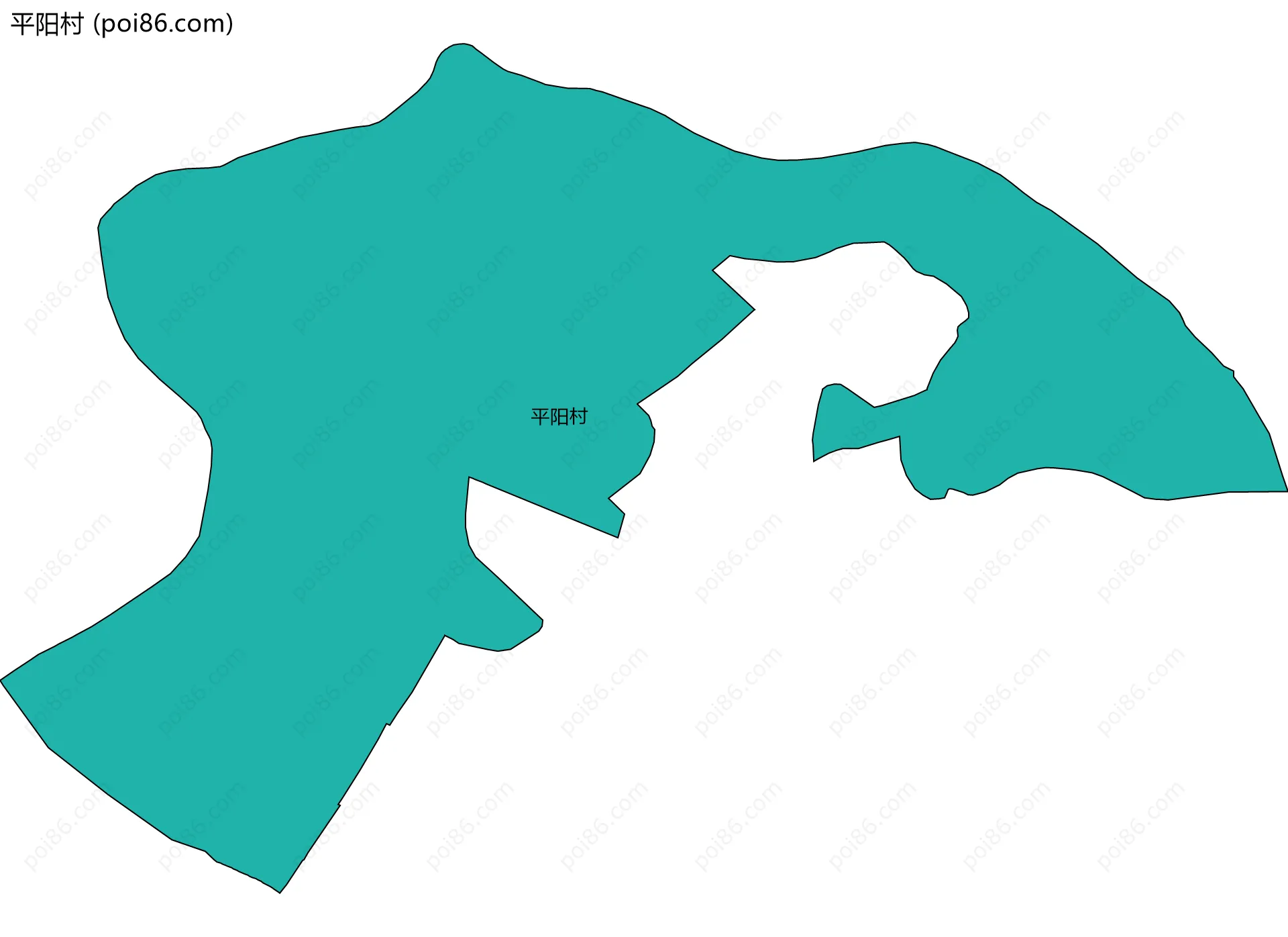 平阳村边界地图