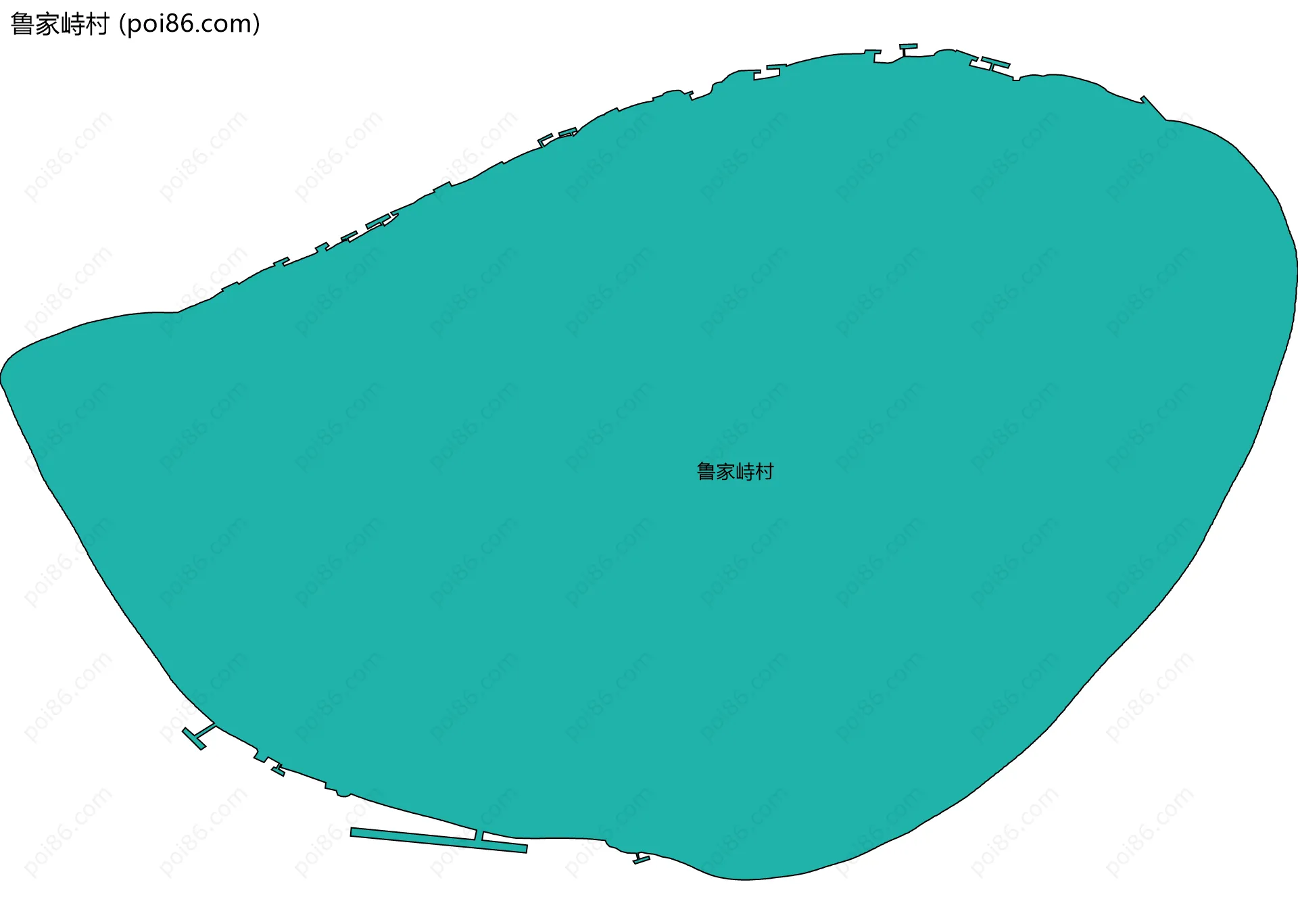 鲁家峙村边界地图