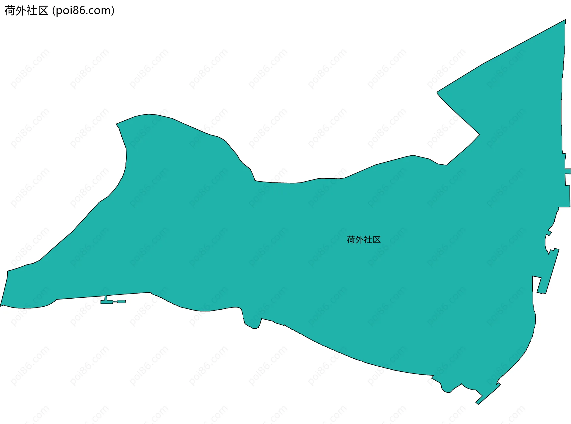 荷外社区边界地图