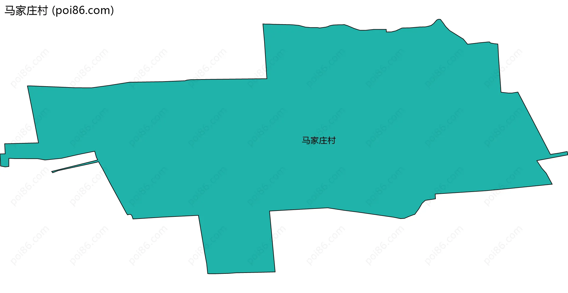 马家庄村边界地图