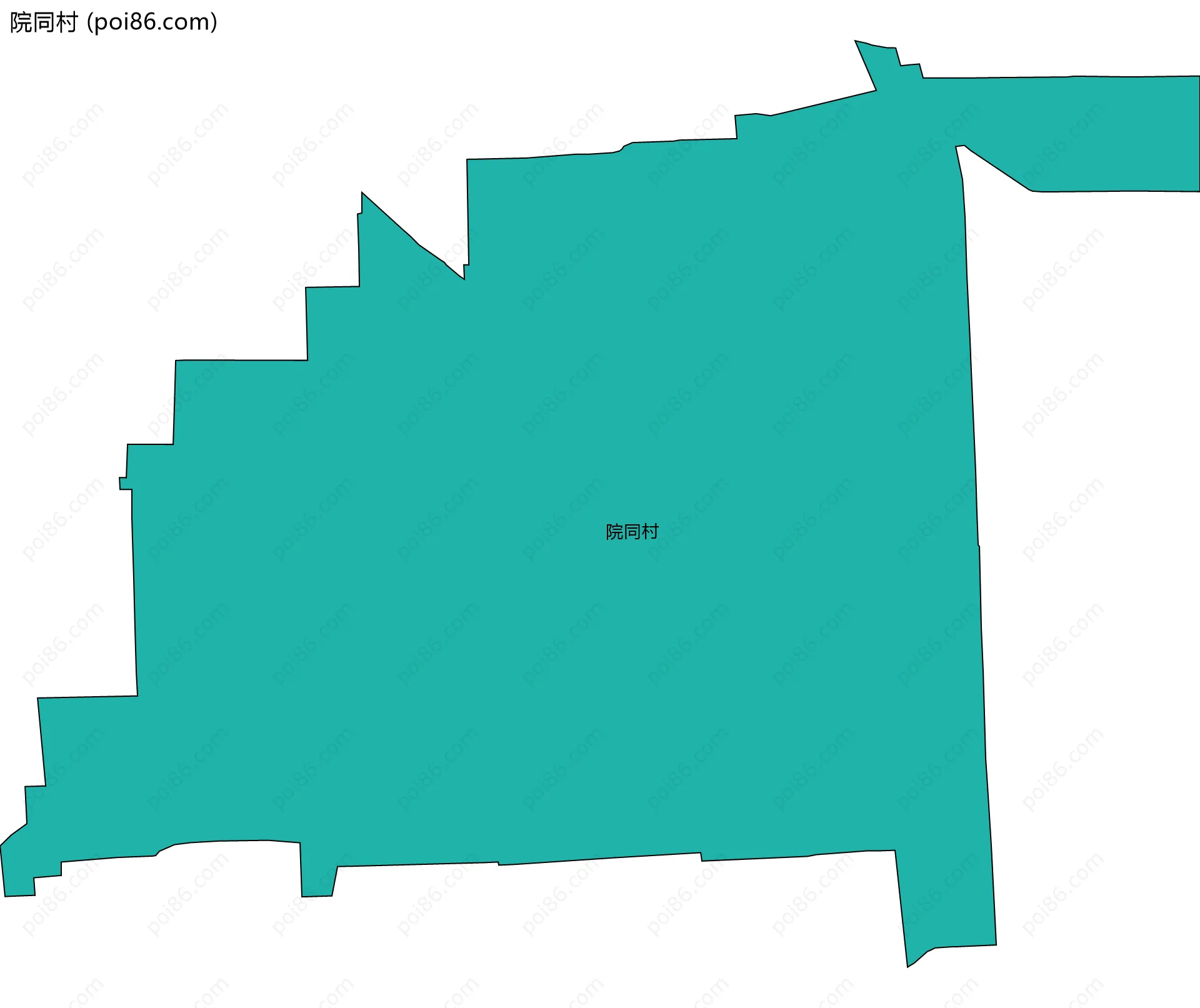 院同村边界地图