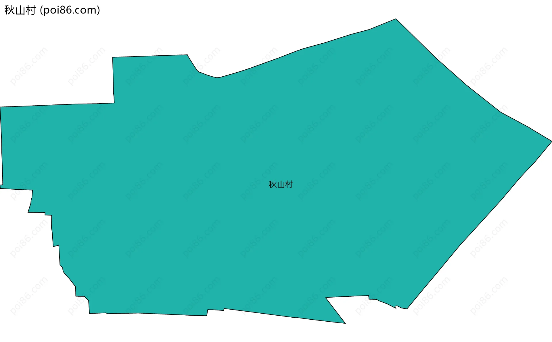 秋山村边界地图