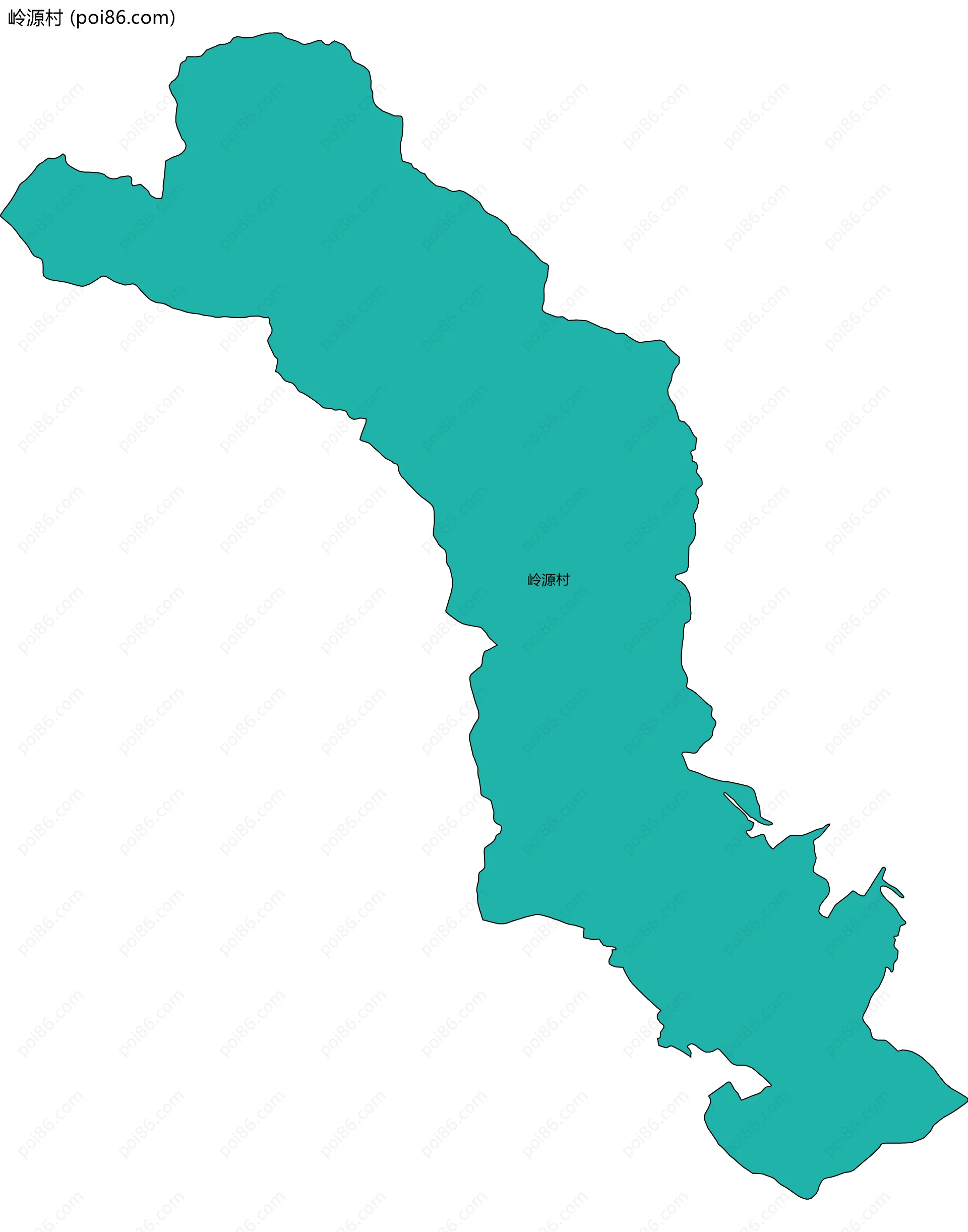 岭源村边界地图