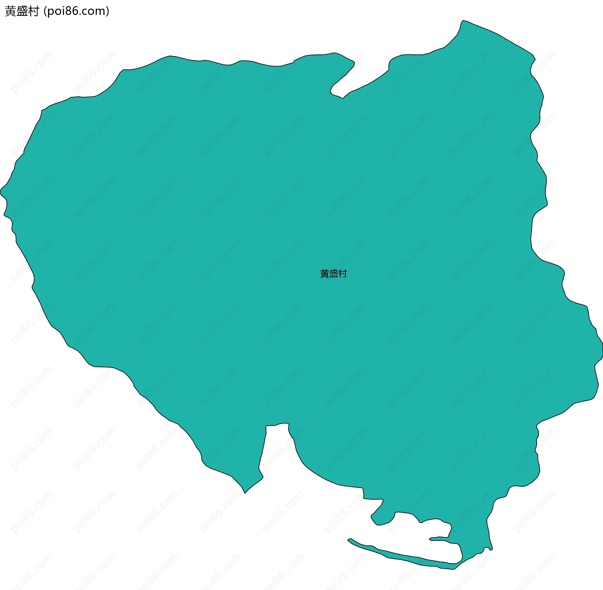 黄盛村边界地图