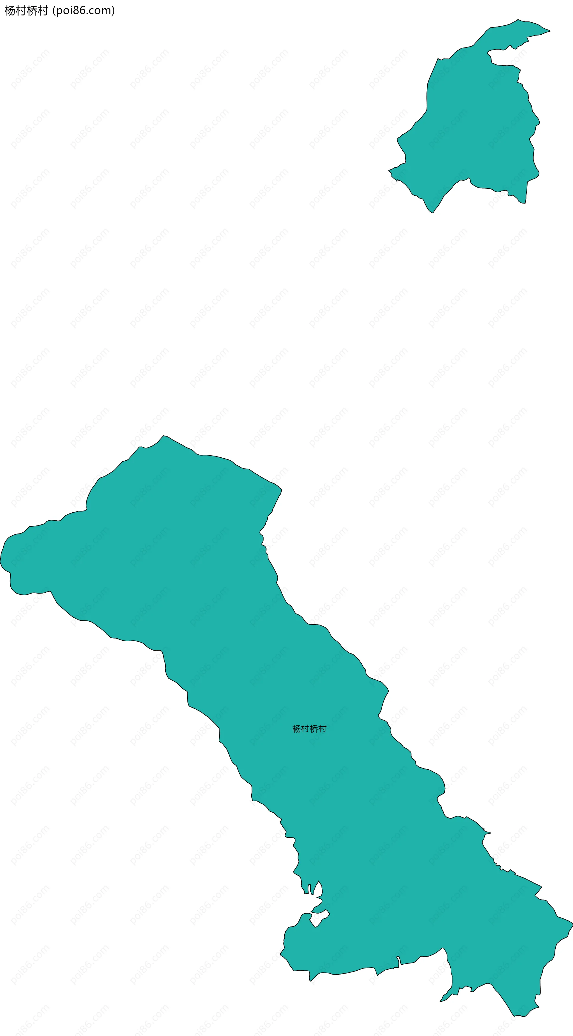 杨村桥村边界地图