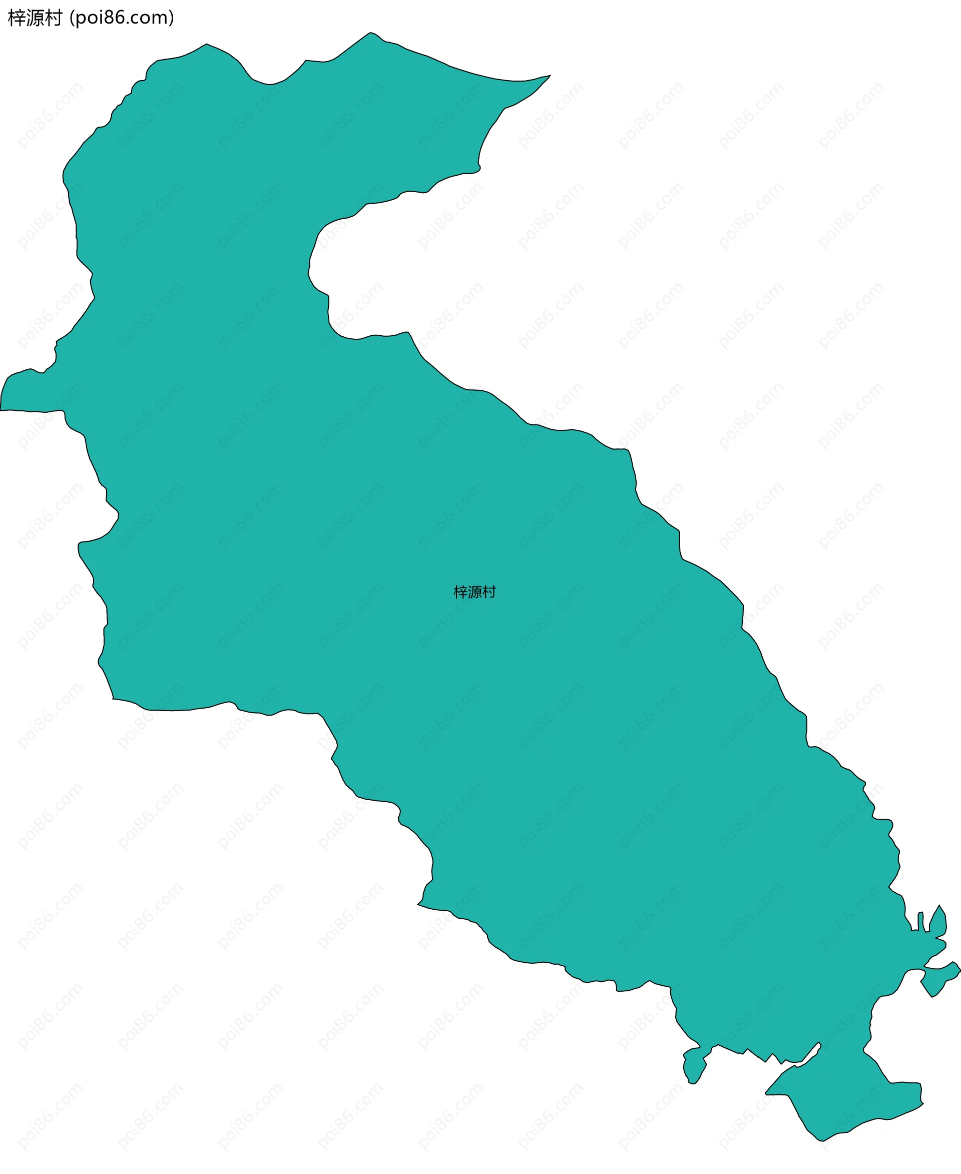 梓源村边界地图