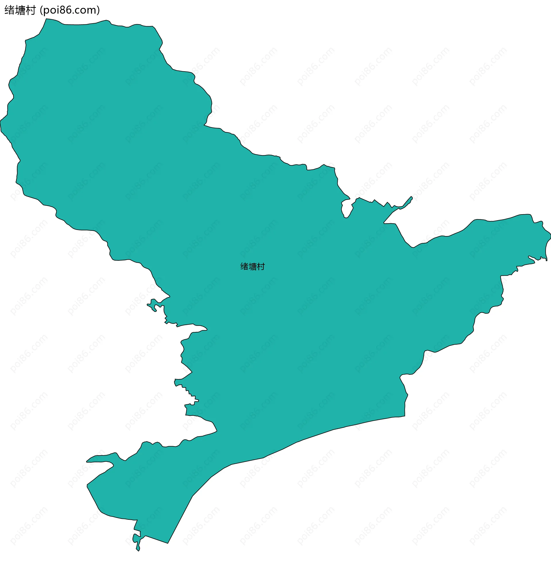 绪塘村边界地图