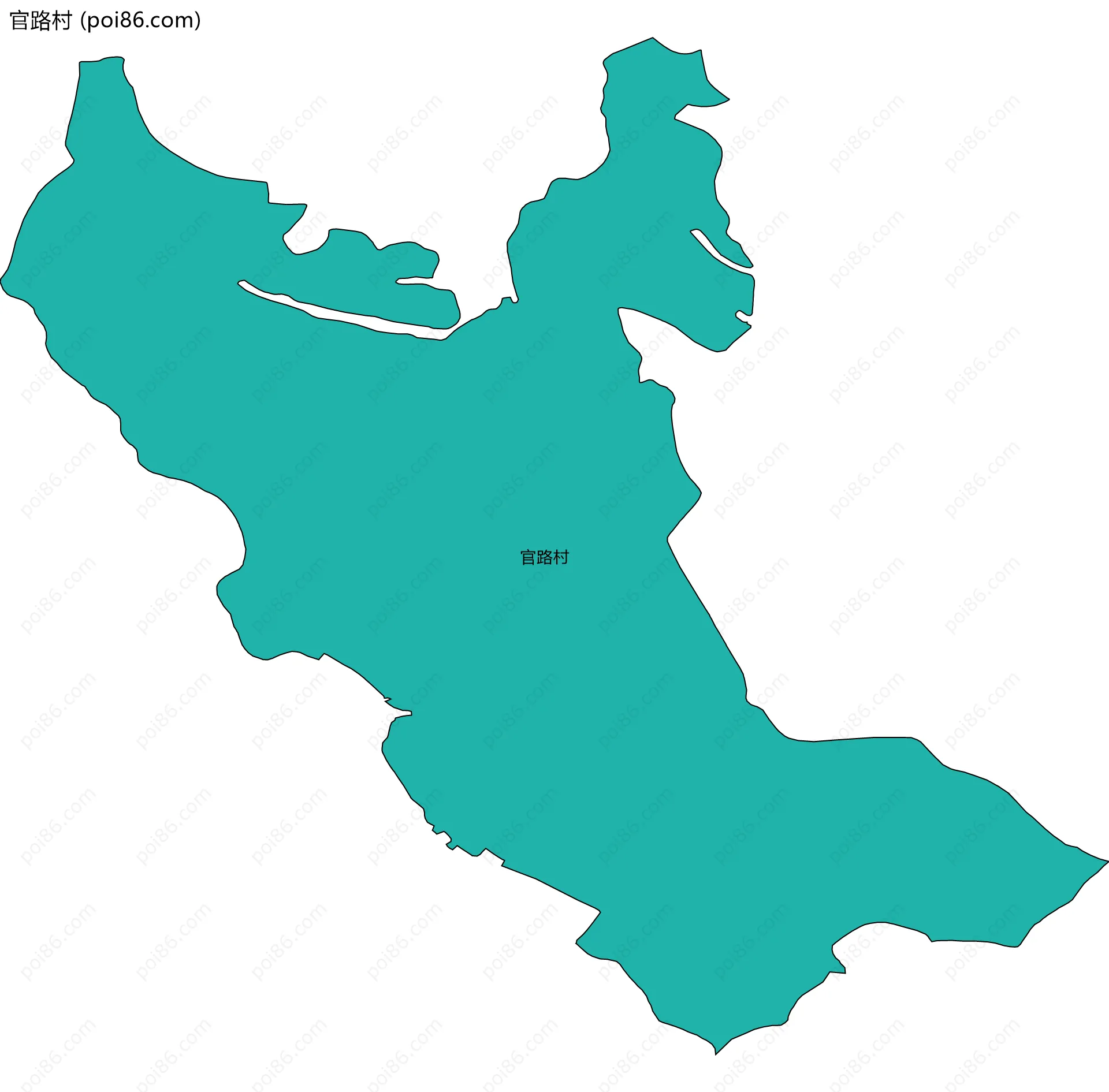 官路村边界地图