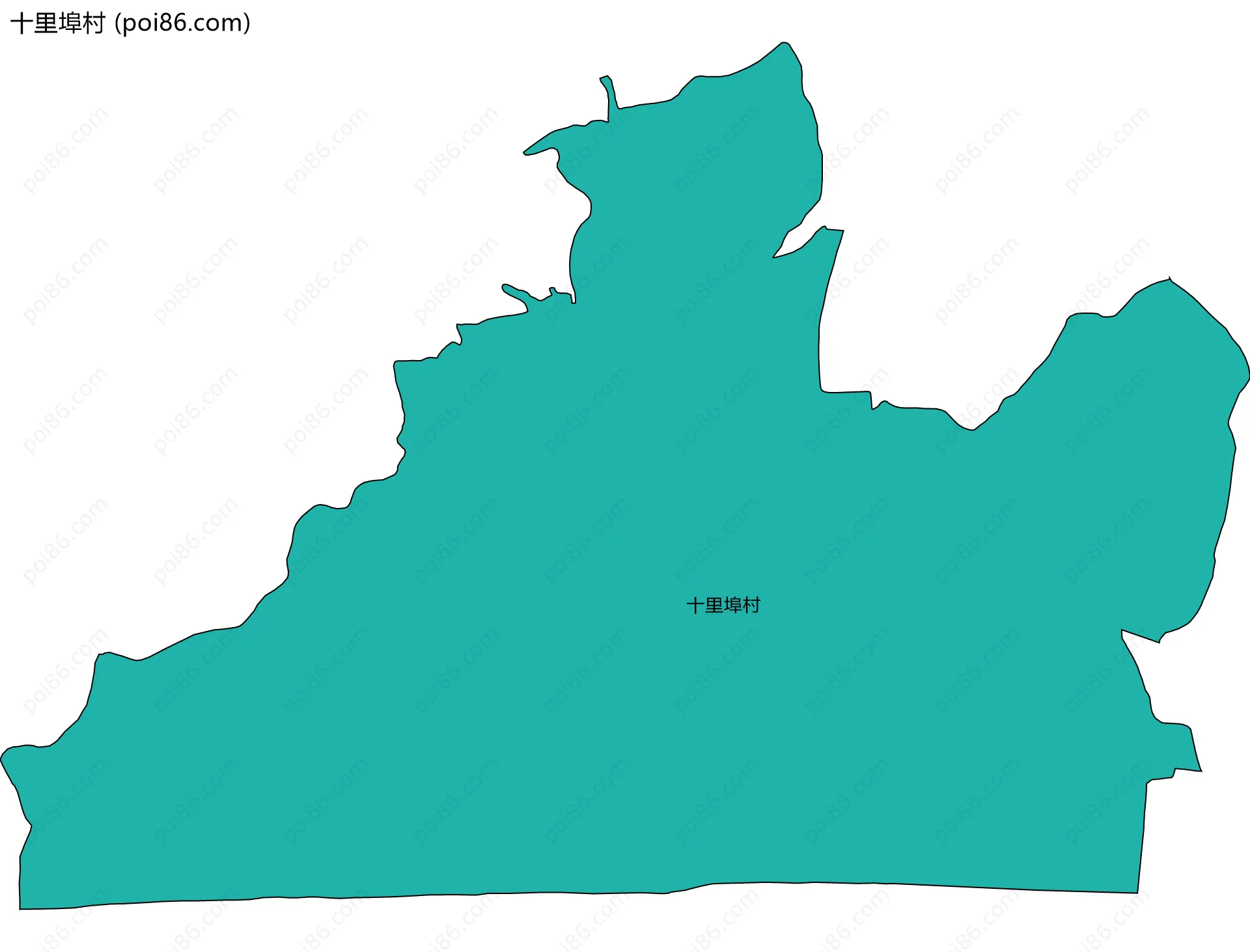 十里埠村边界地图