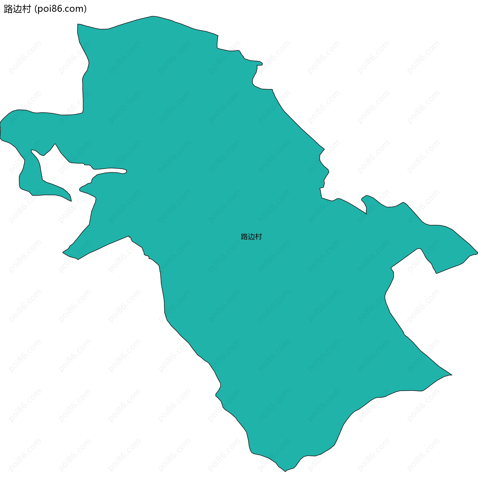路边村边界地图