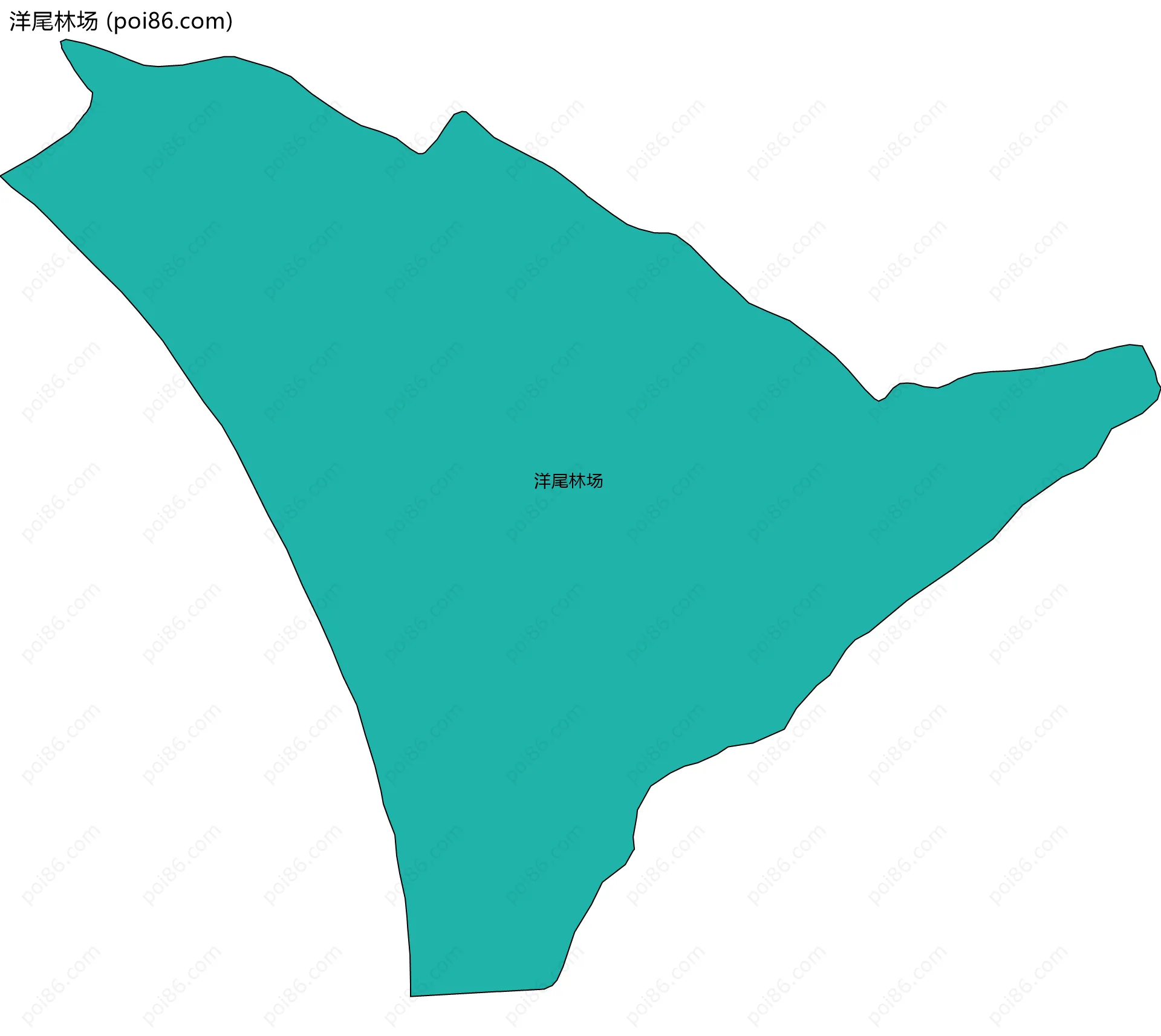 洋尾林场边界地图