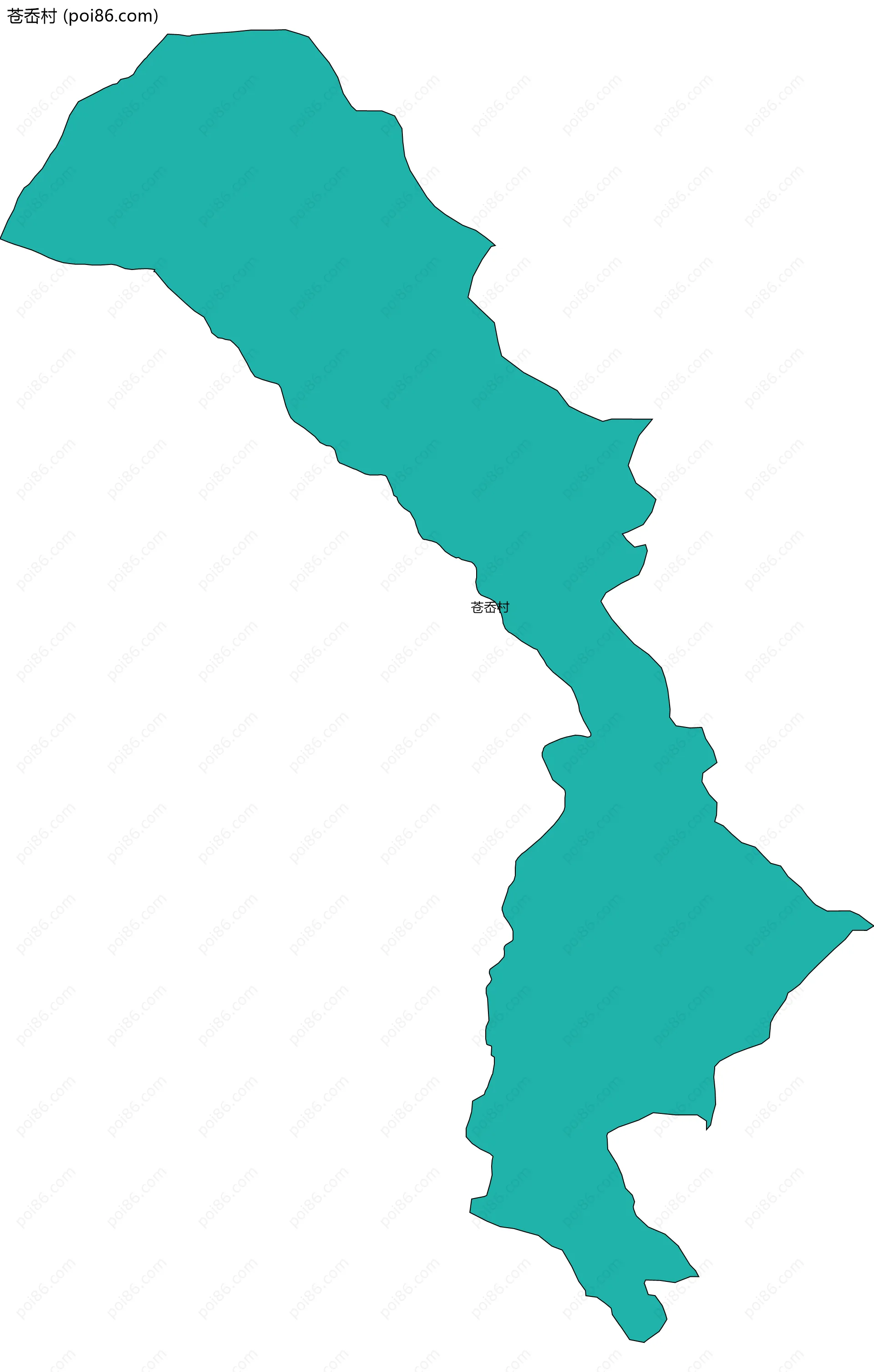 苍岙村边界地图