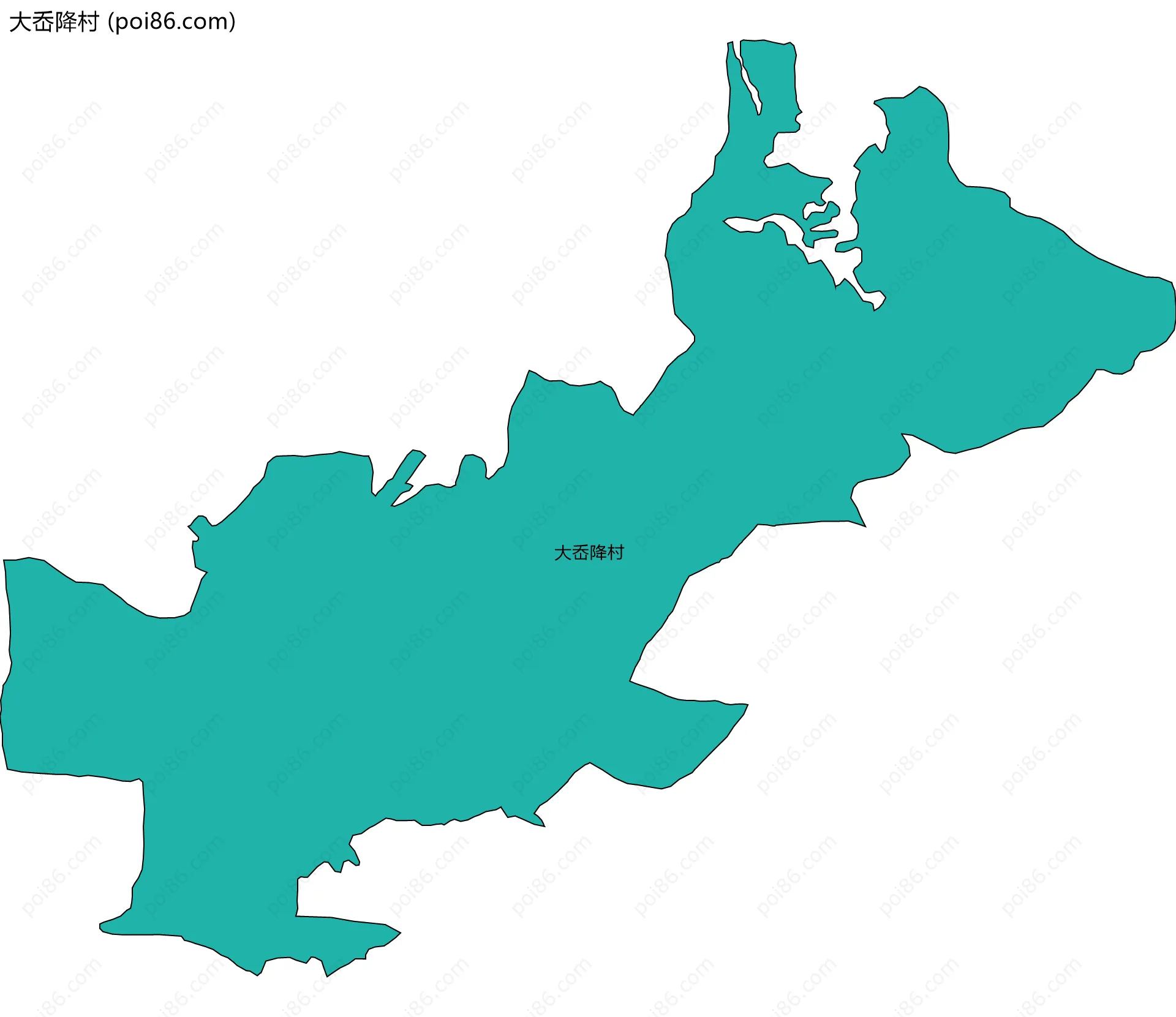 大岙降村边界地图