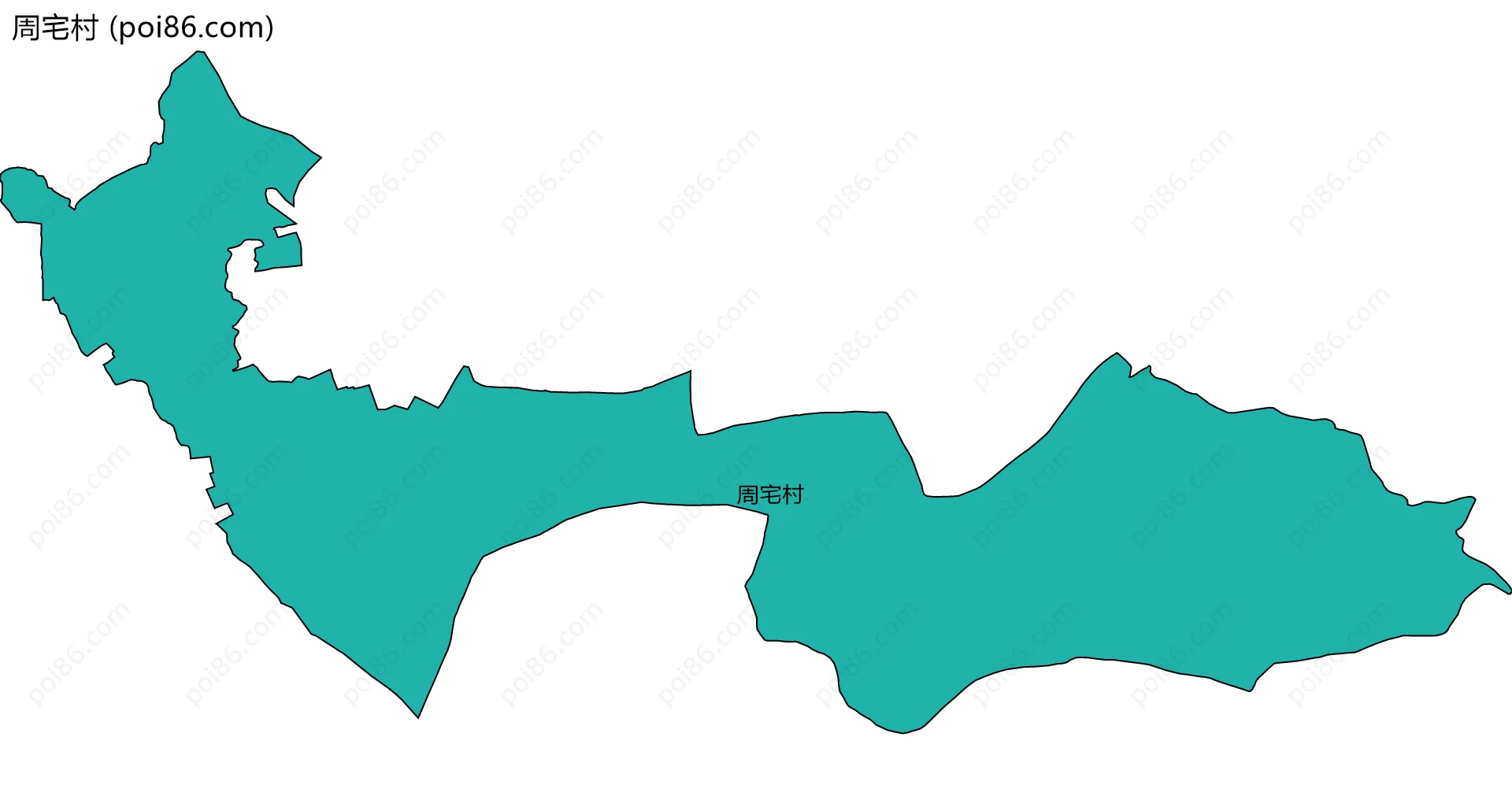 周宅村边界地图