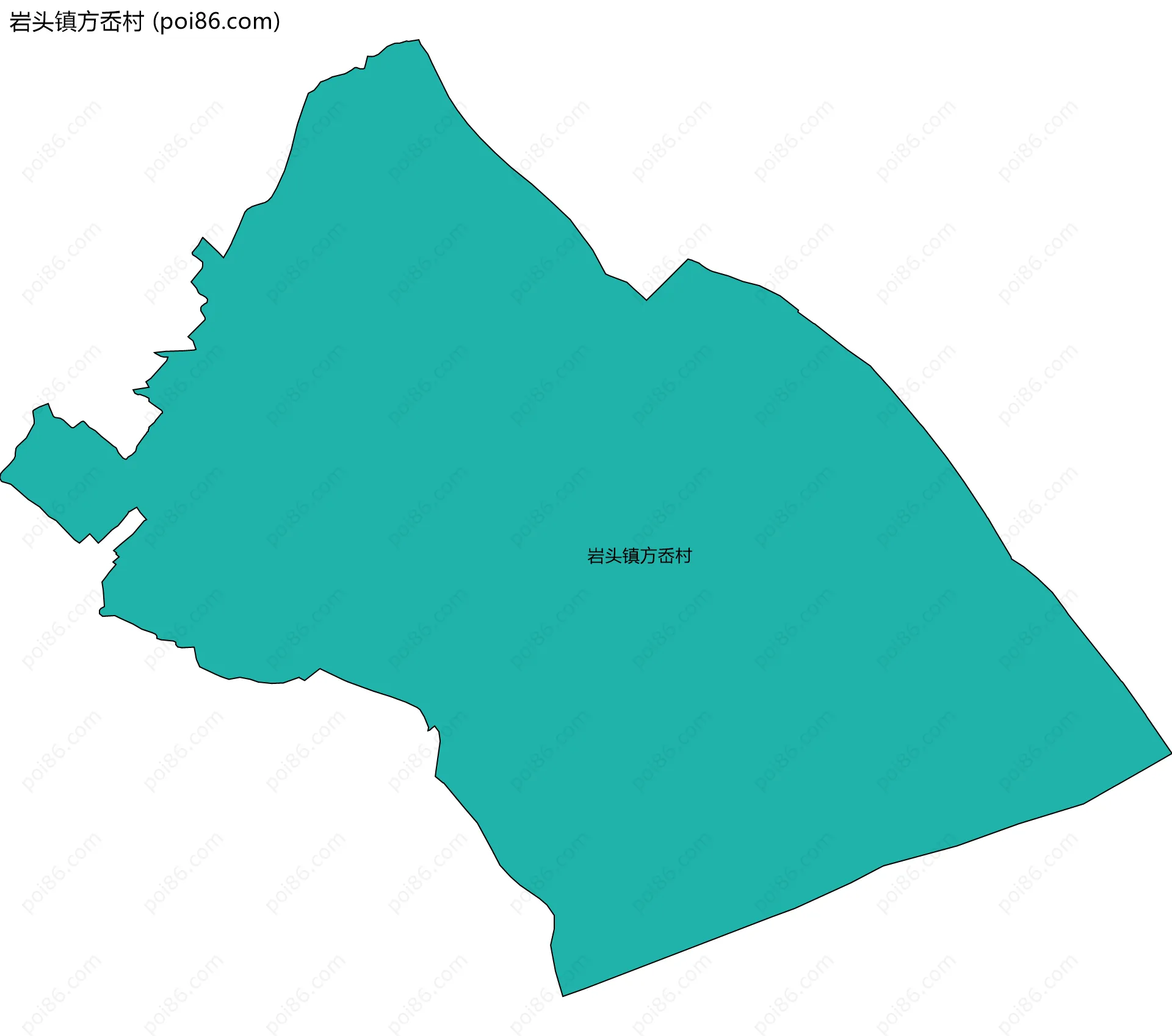 岩头镇方岙村边界地图