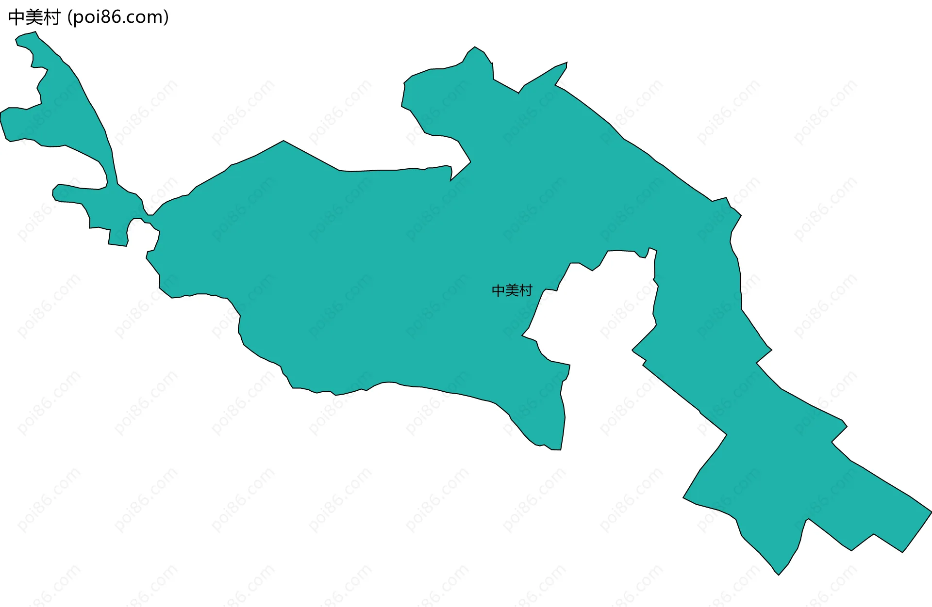 中美村边界地图