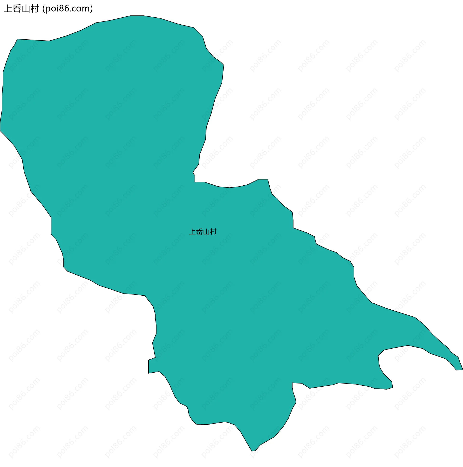 上岙山村边界地图