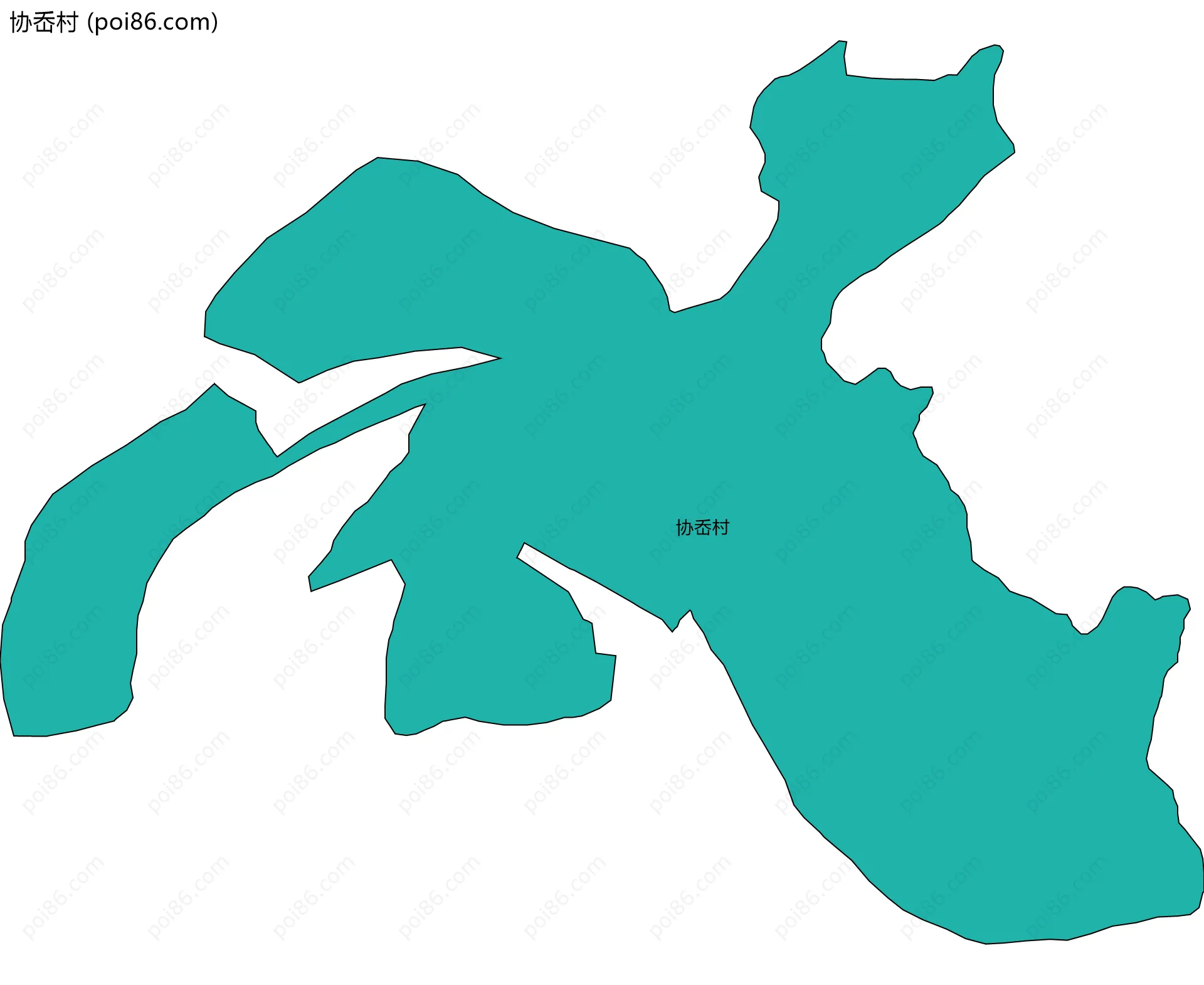 协岙村边界地图