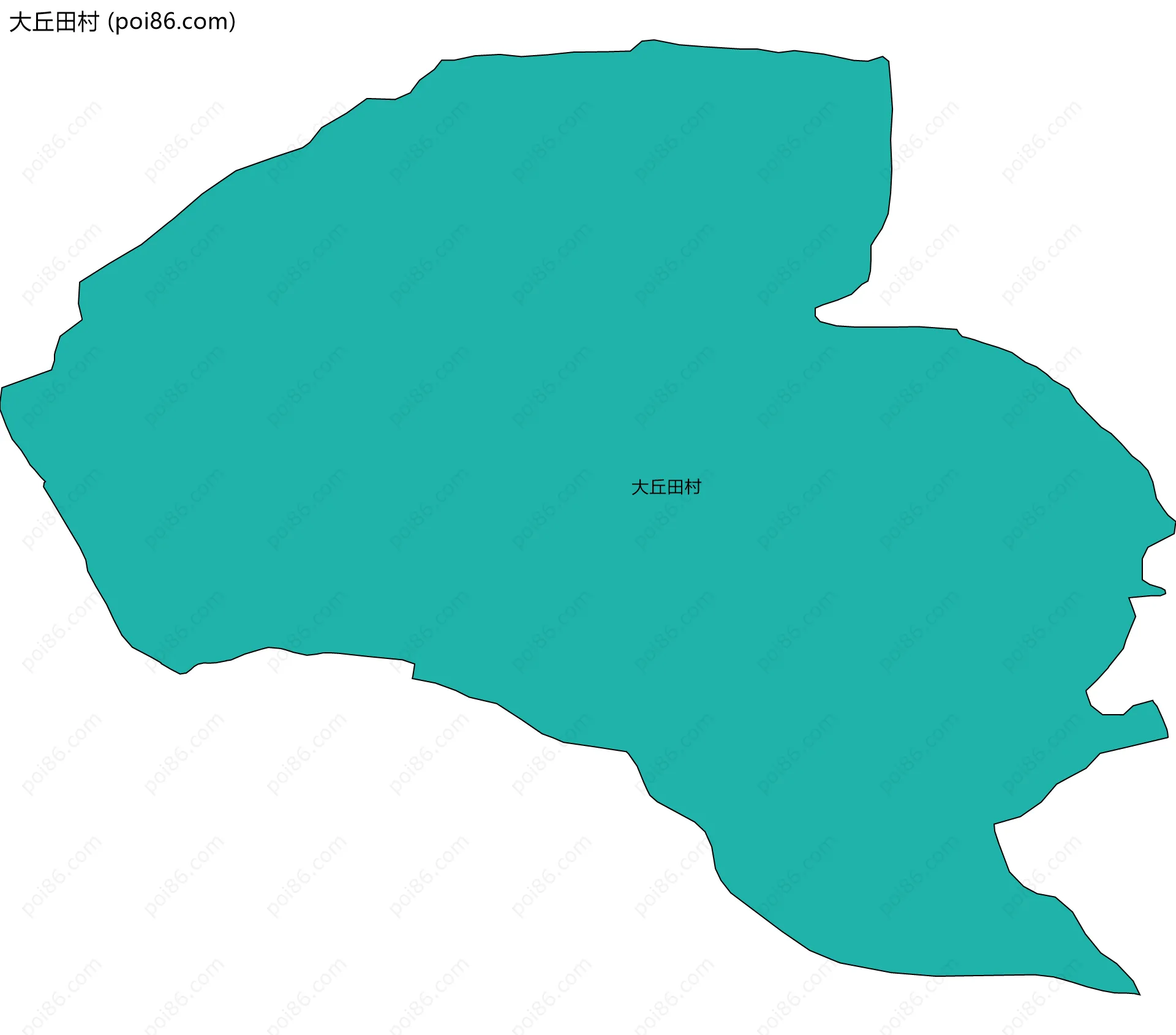 大丘田村边界地图