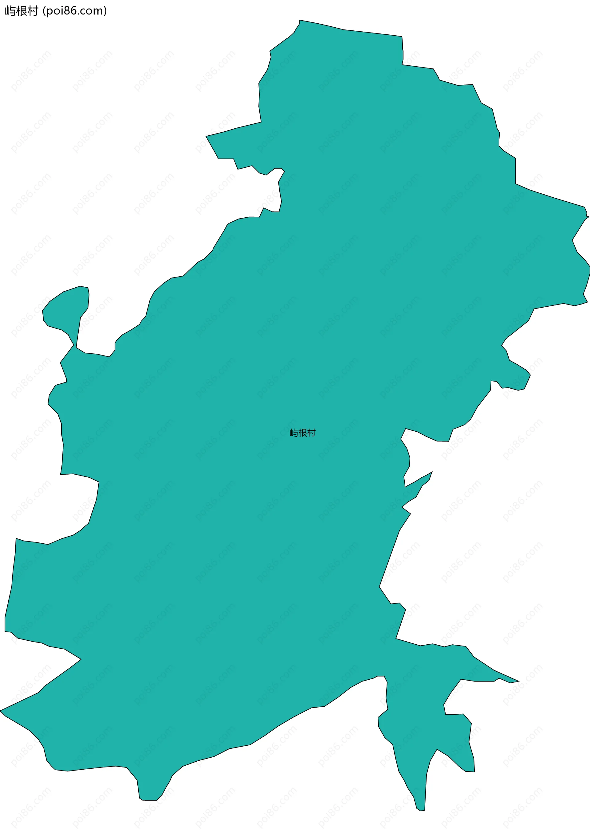 屿根村边界地图