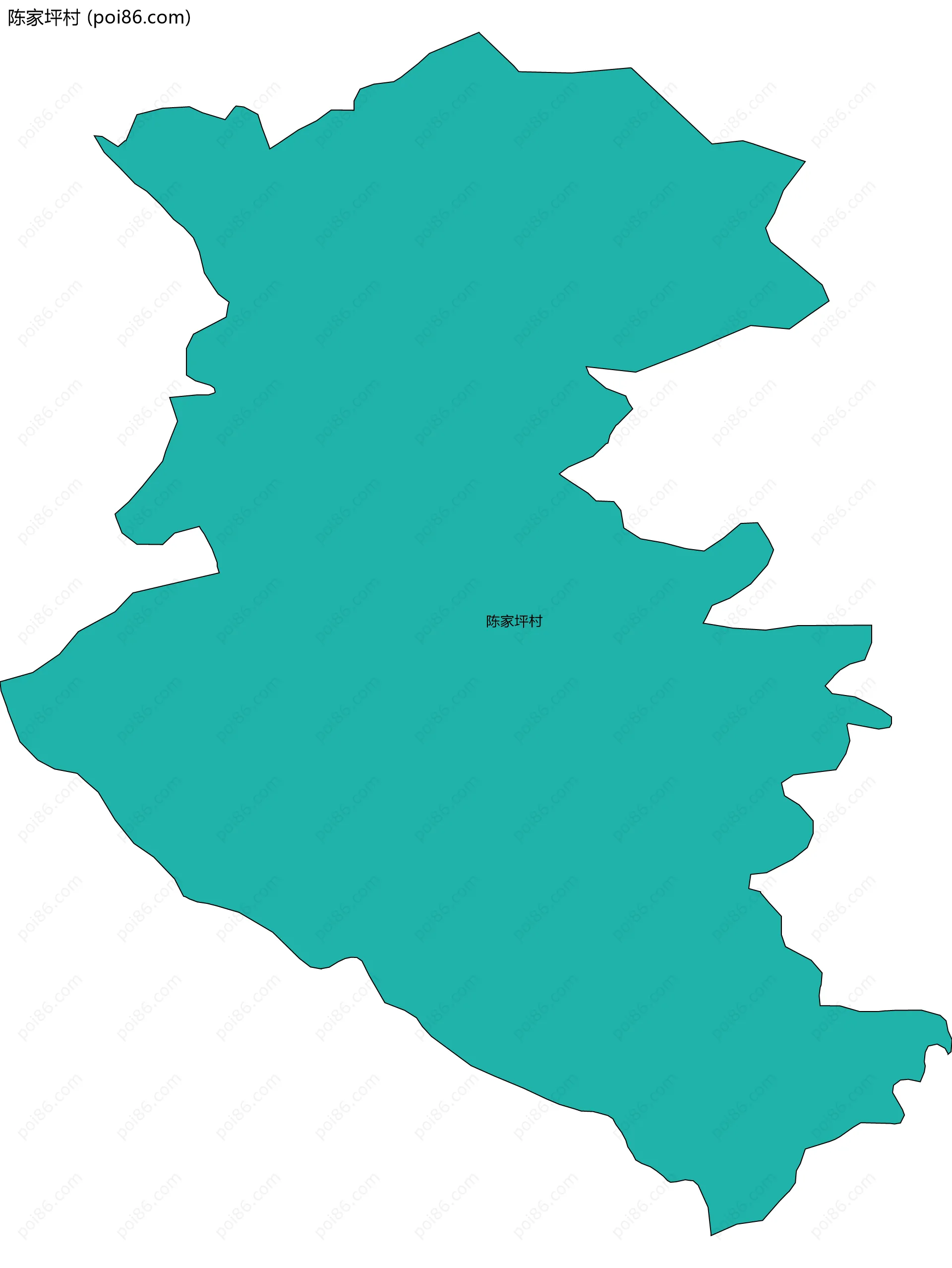 陈家坪村边界地图