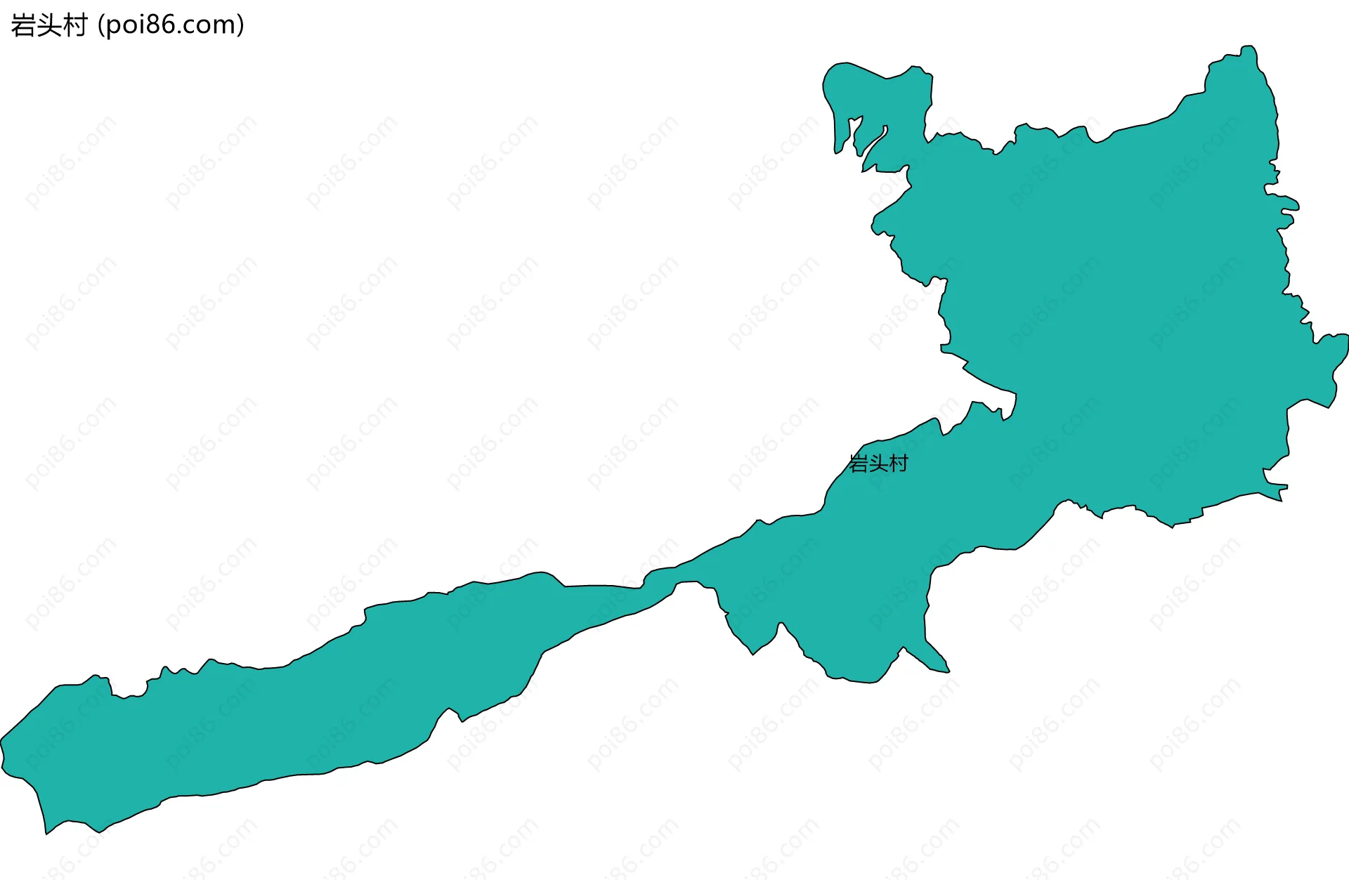 岩头村边界地图