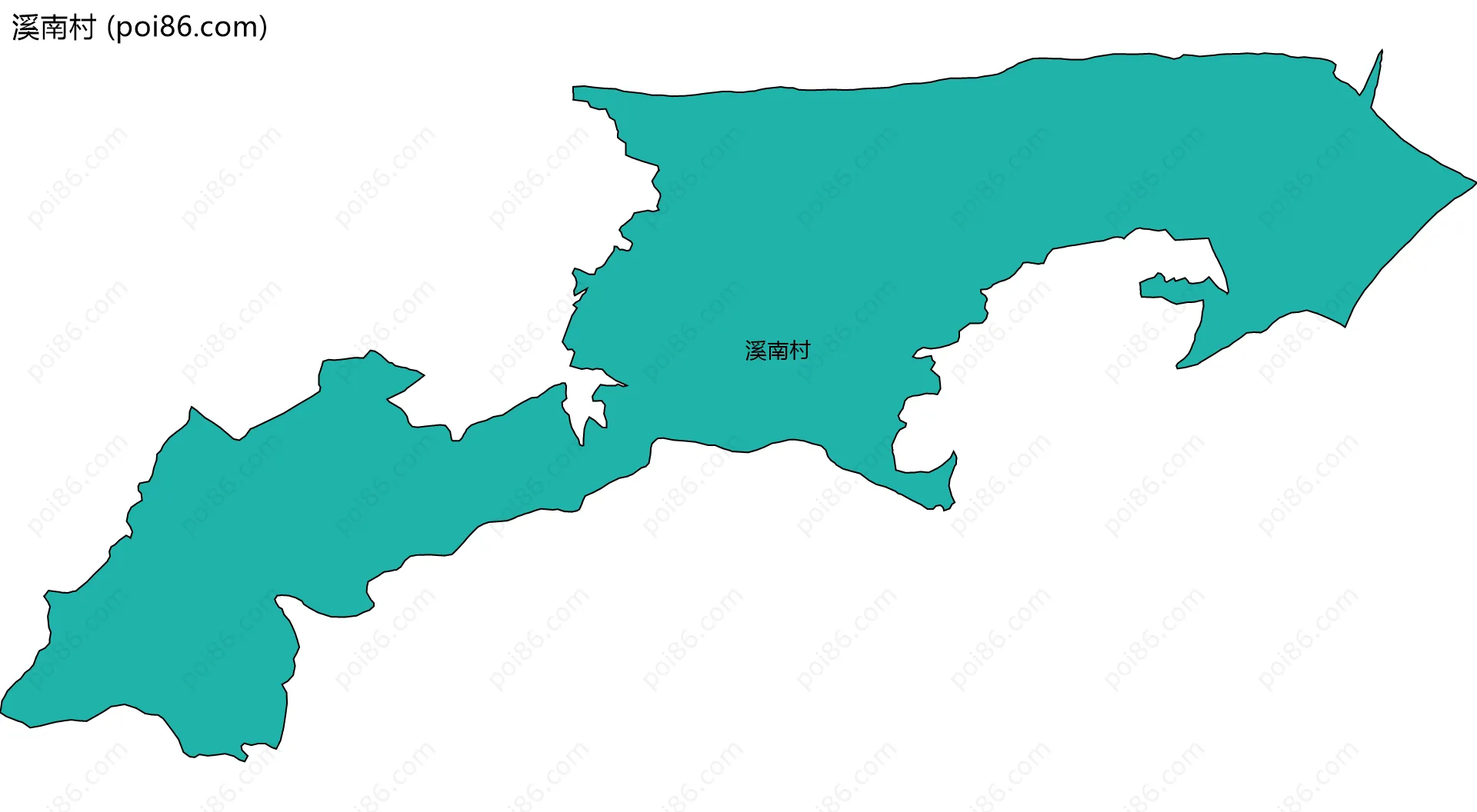 溪南村边界地图