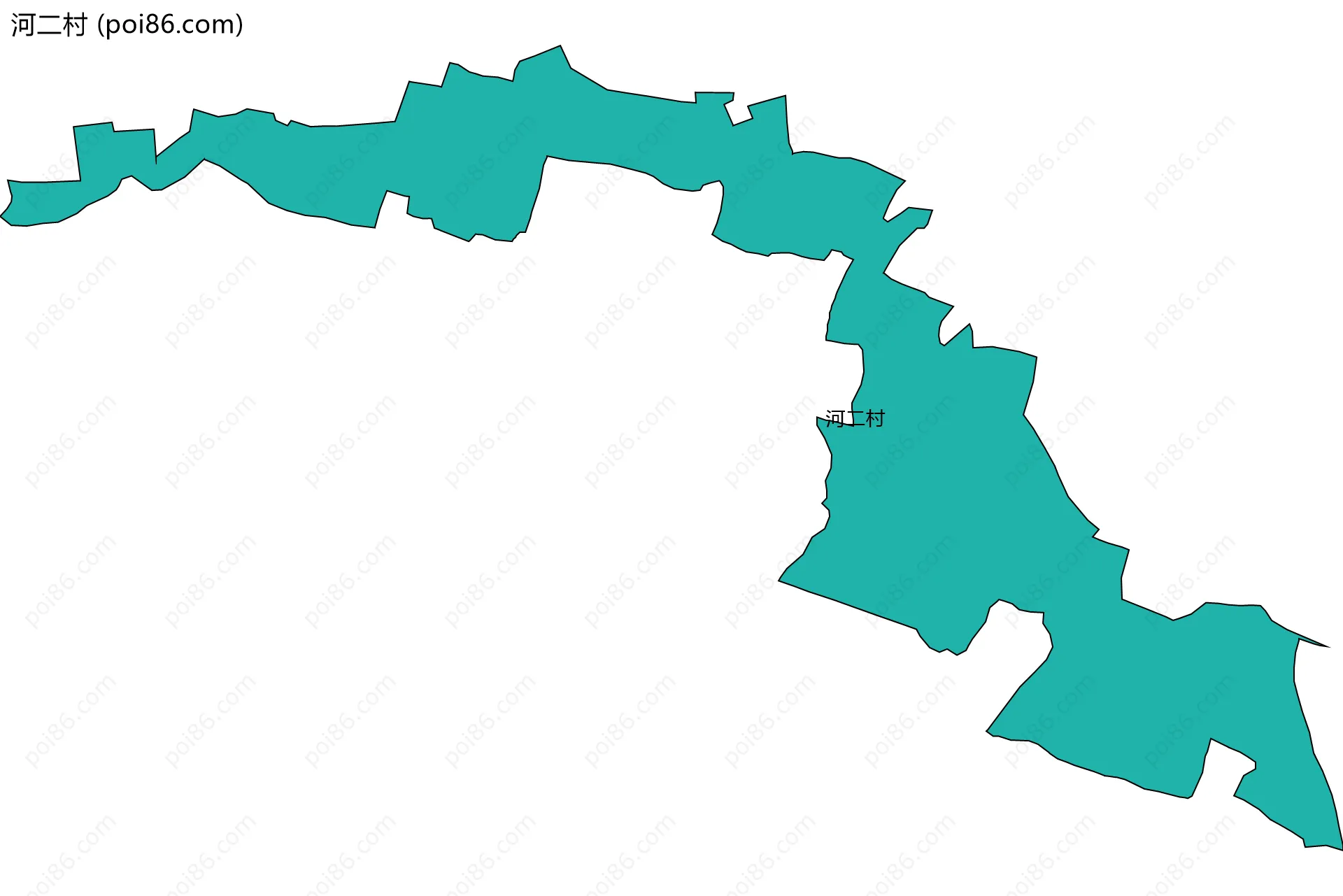 河二村边界地图