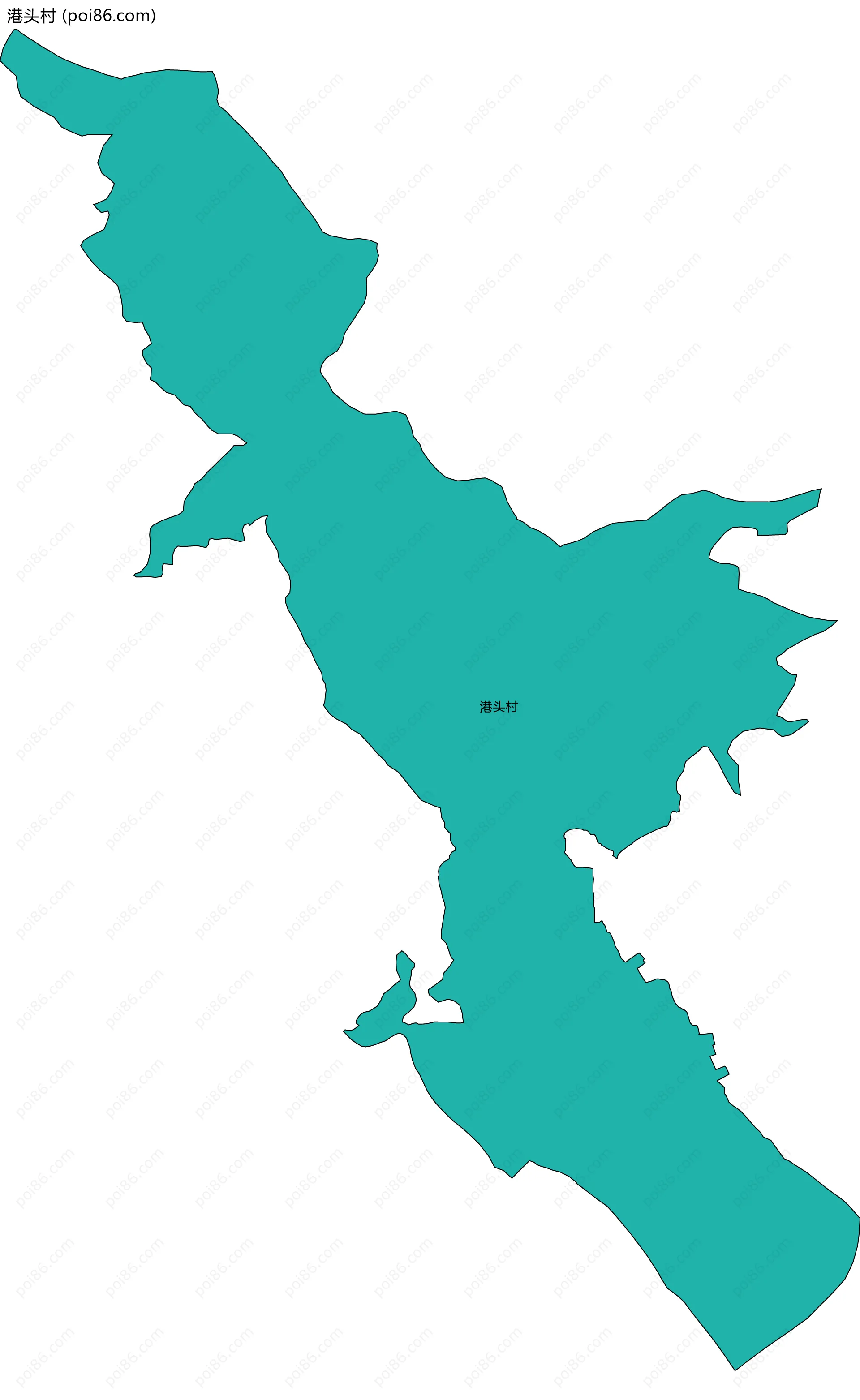 港头村边界地图