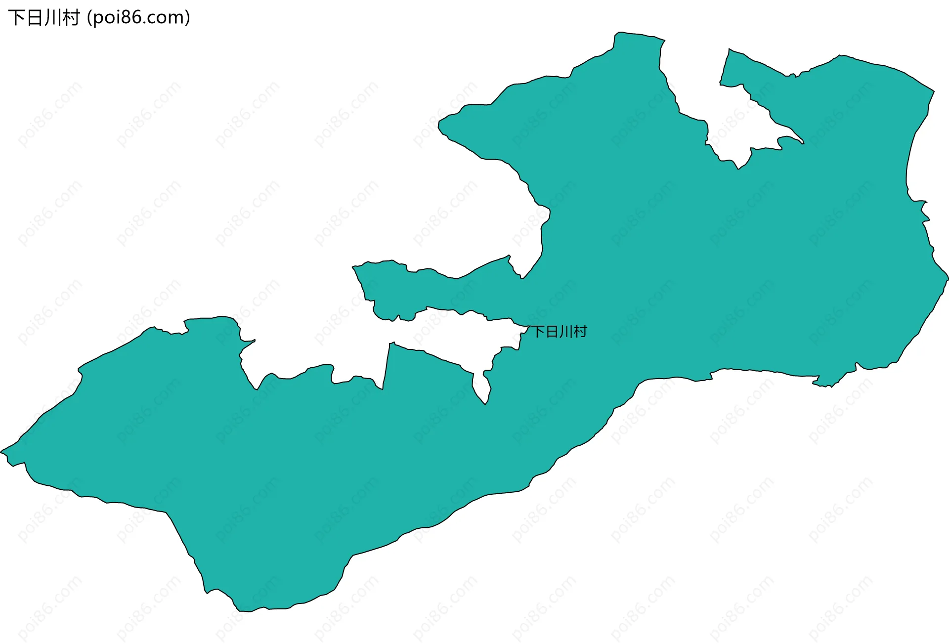 下日川村边界地图