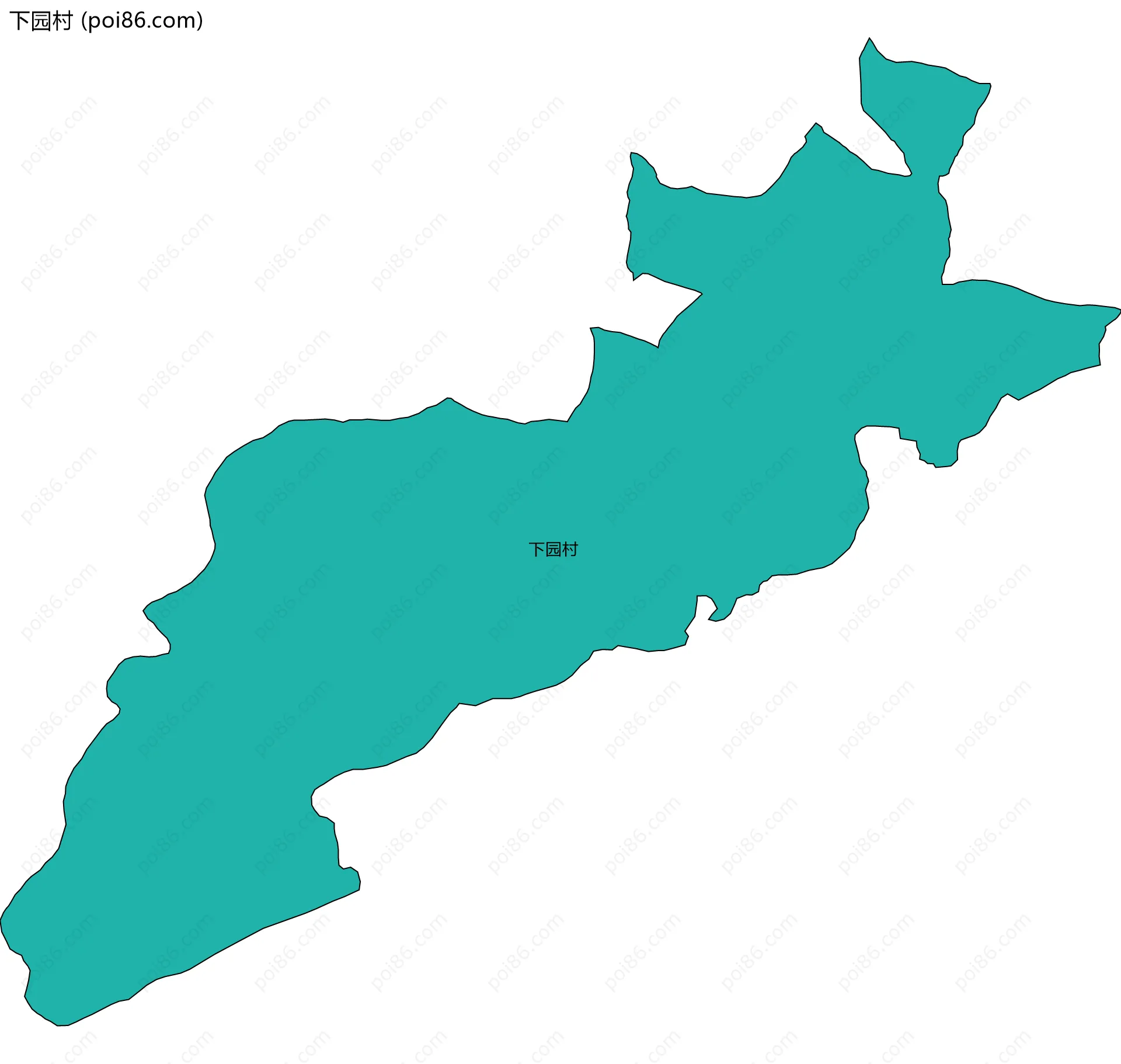 下园村边界地图