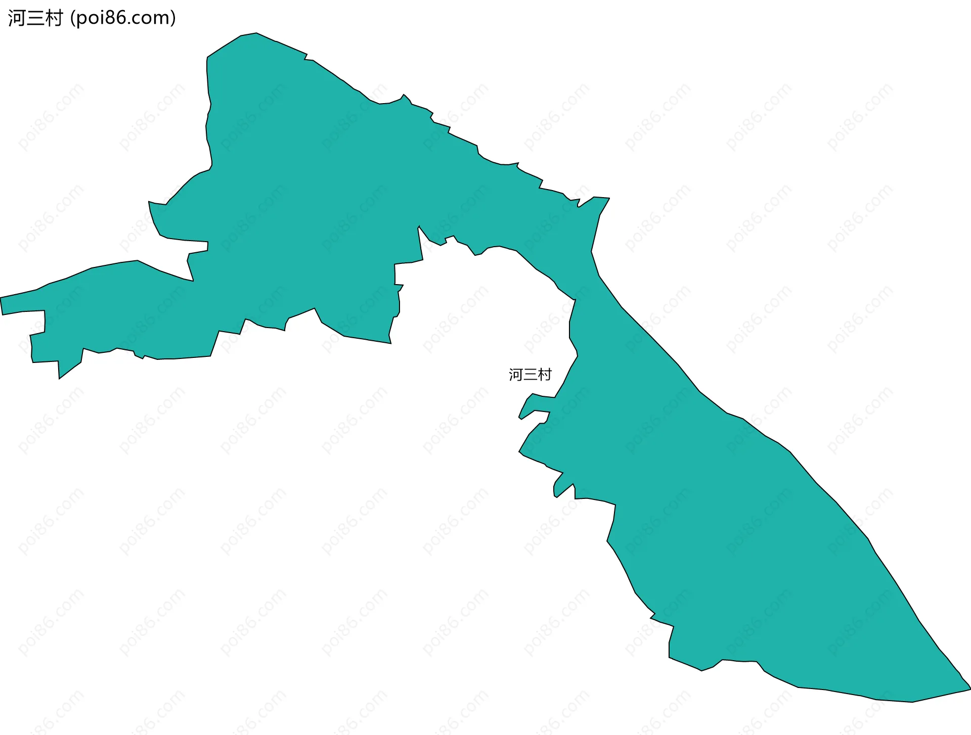 河三村边界地图