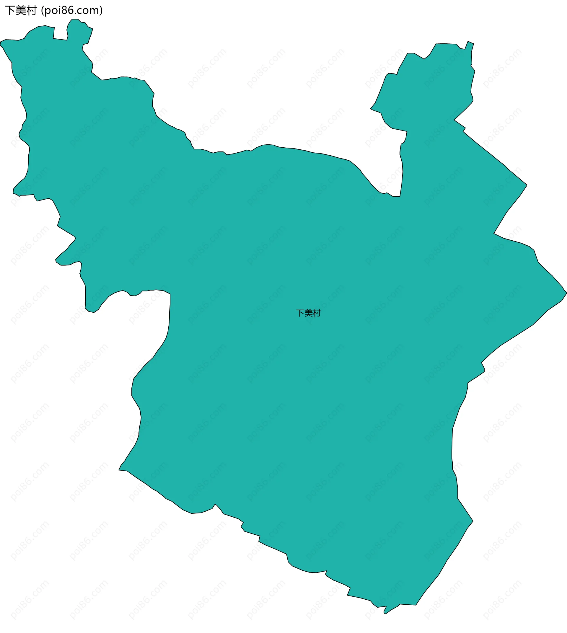 下美村边界地图