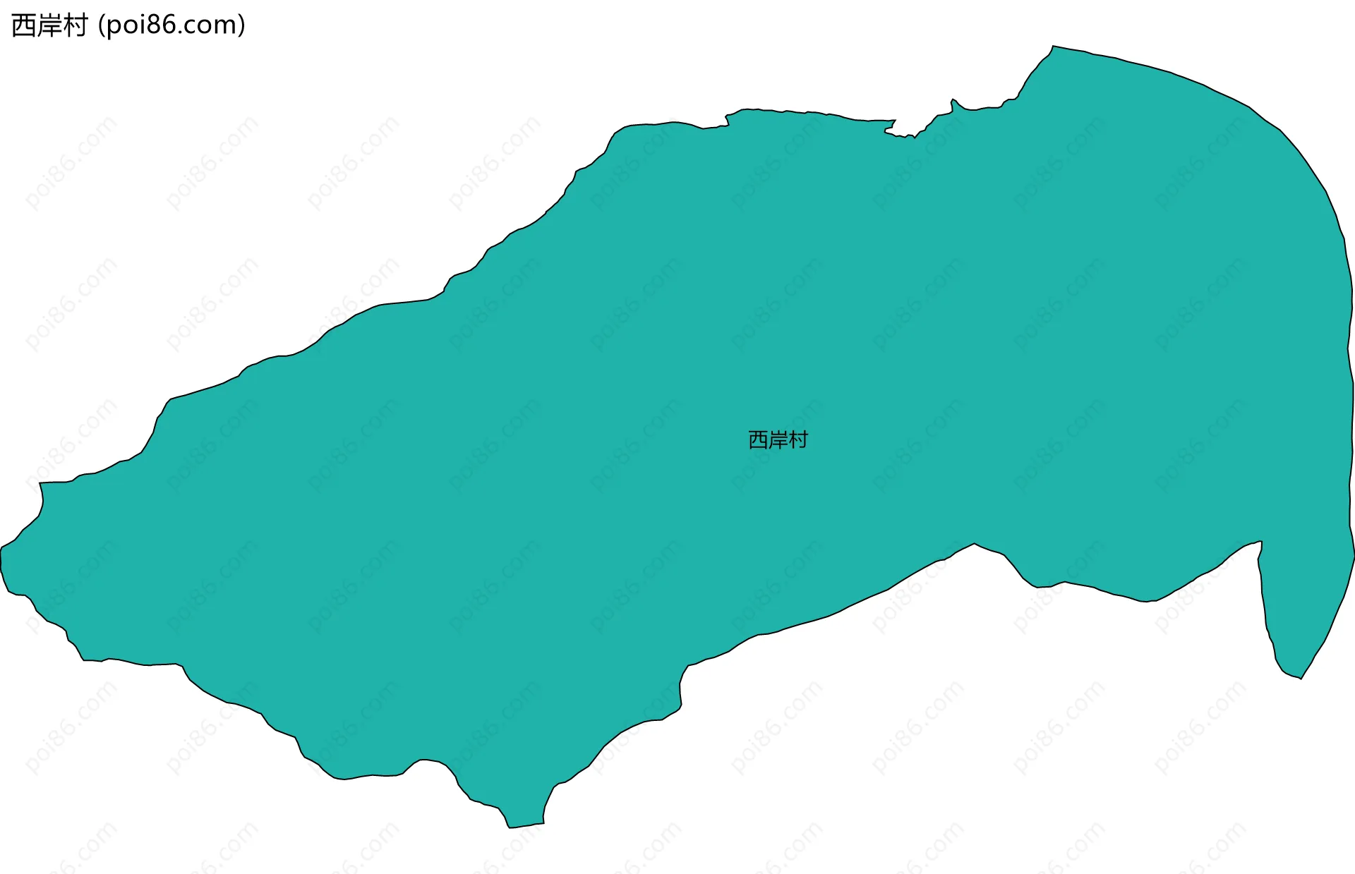 西岸村边界地图
