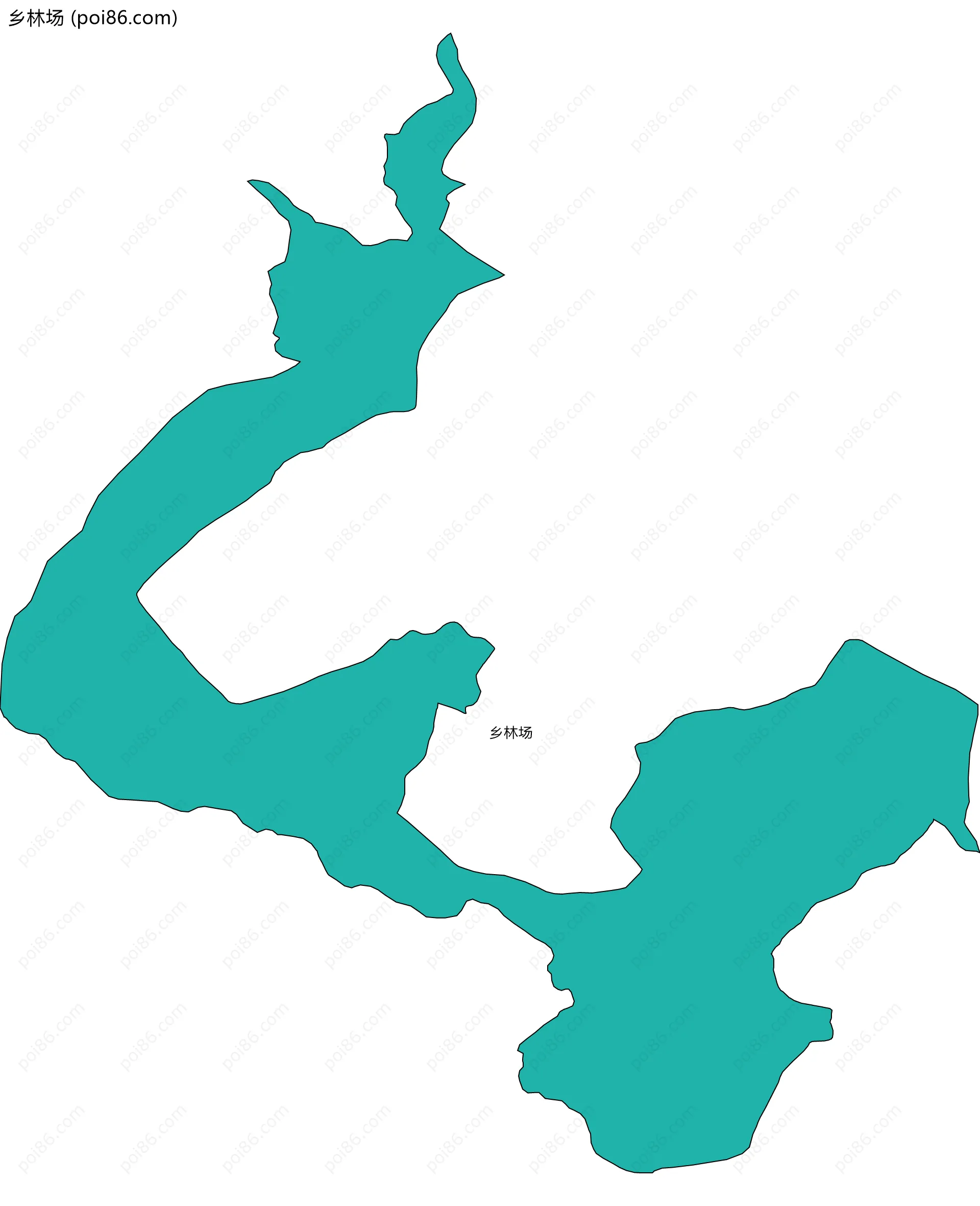 乡林场边界地图(五级行政区划)