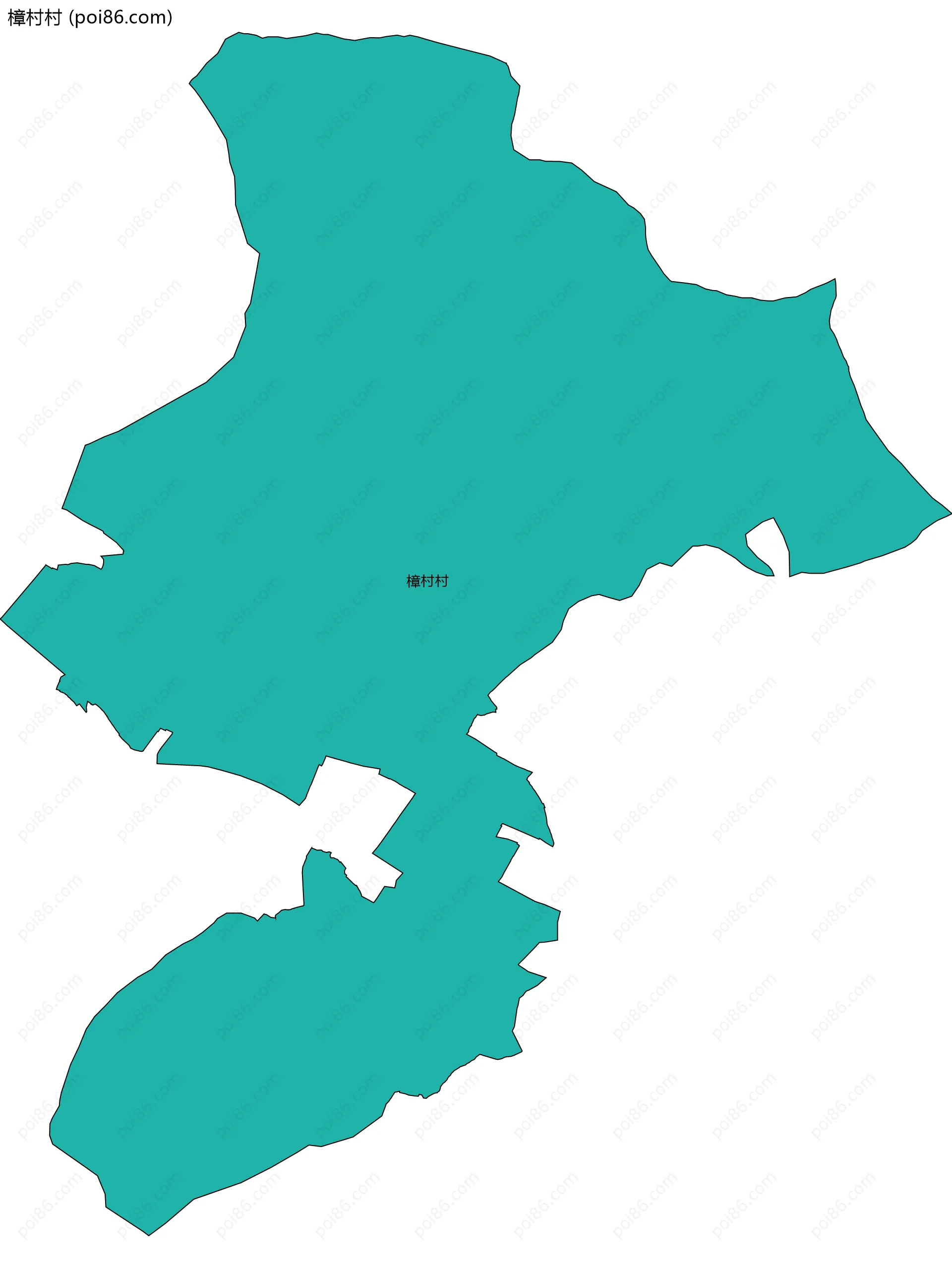 樟村村边界地图