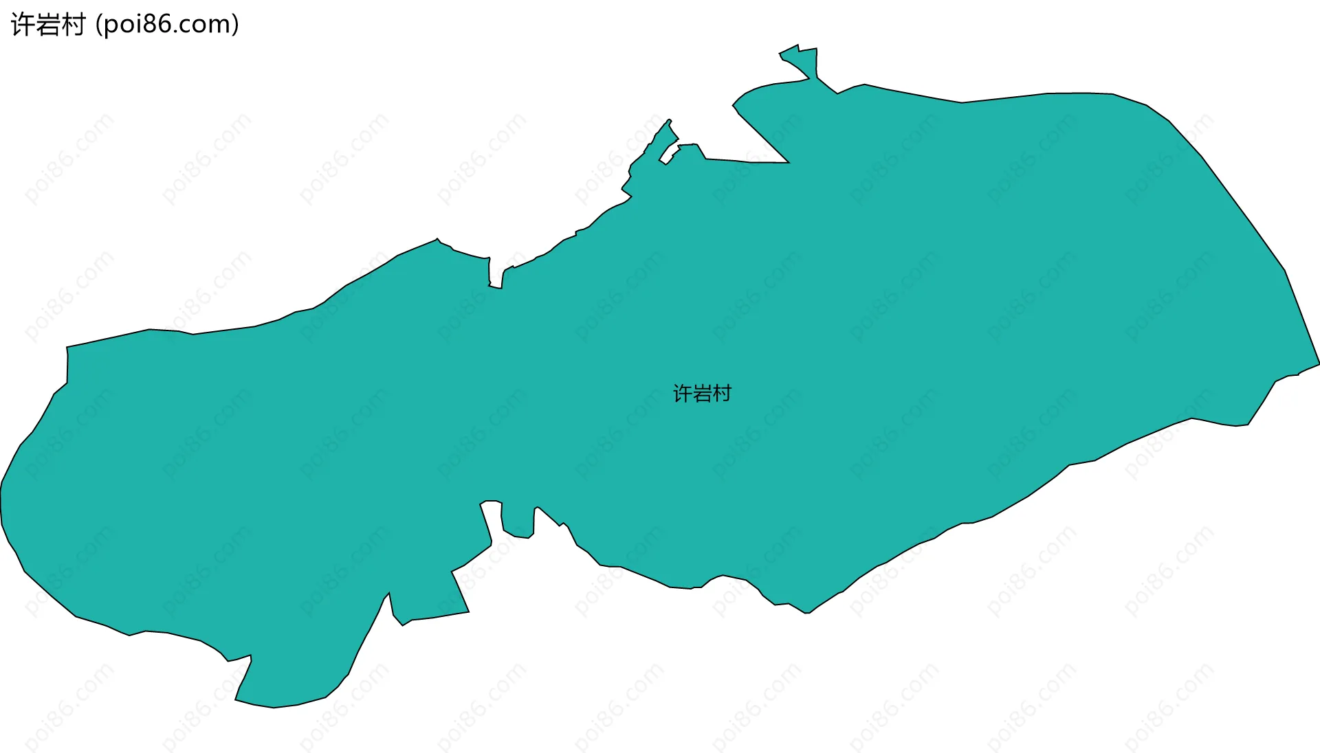 许岩村边界地图
