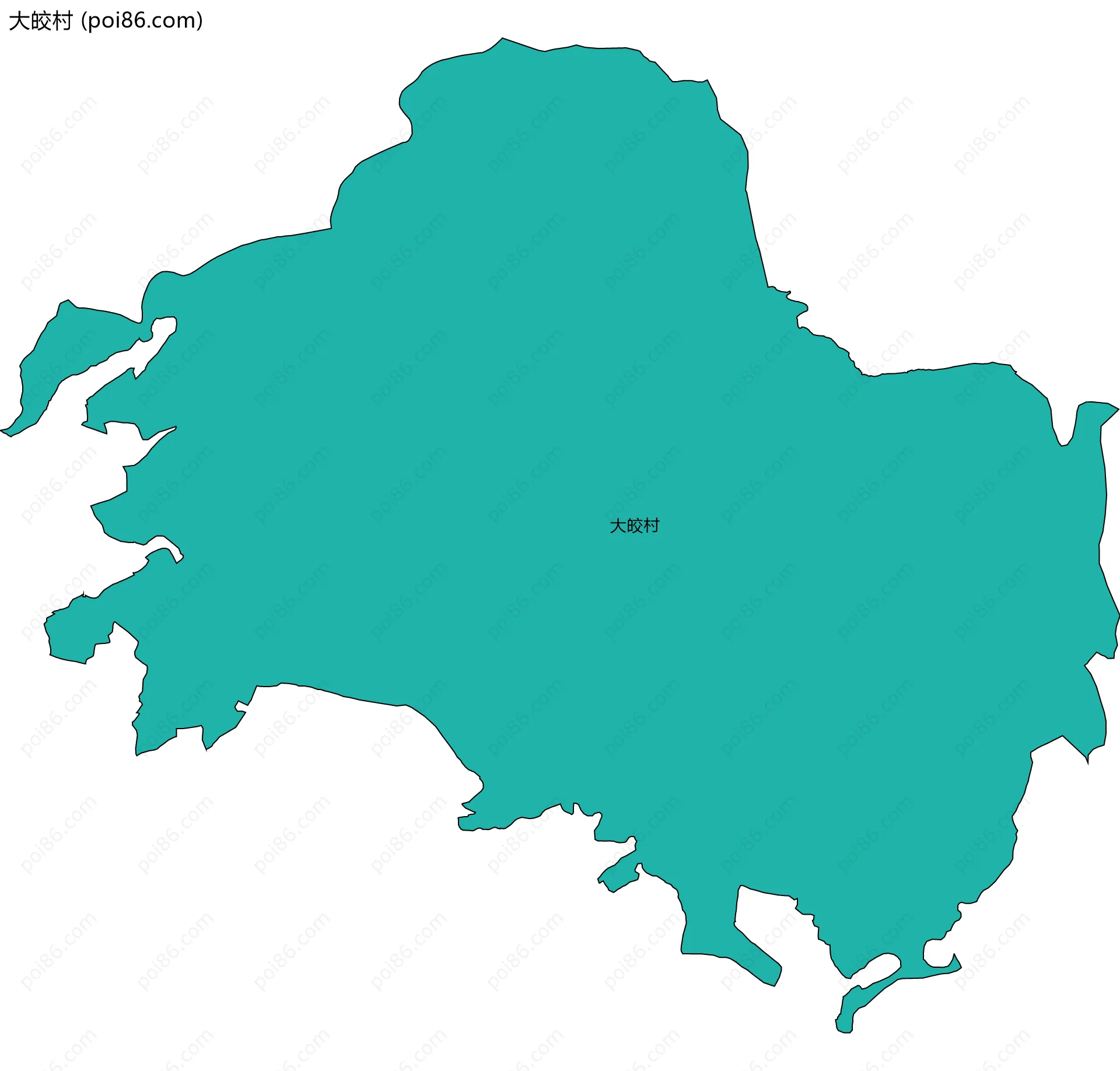 大皎村边界地图