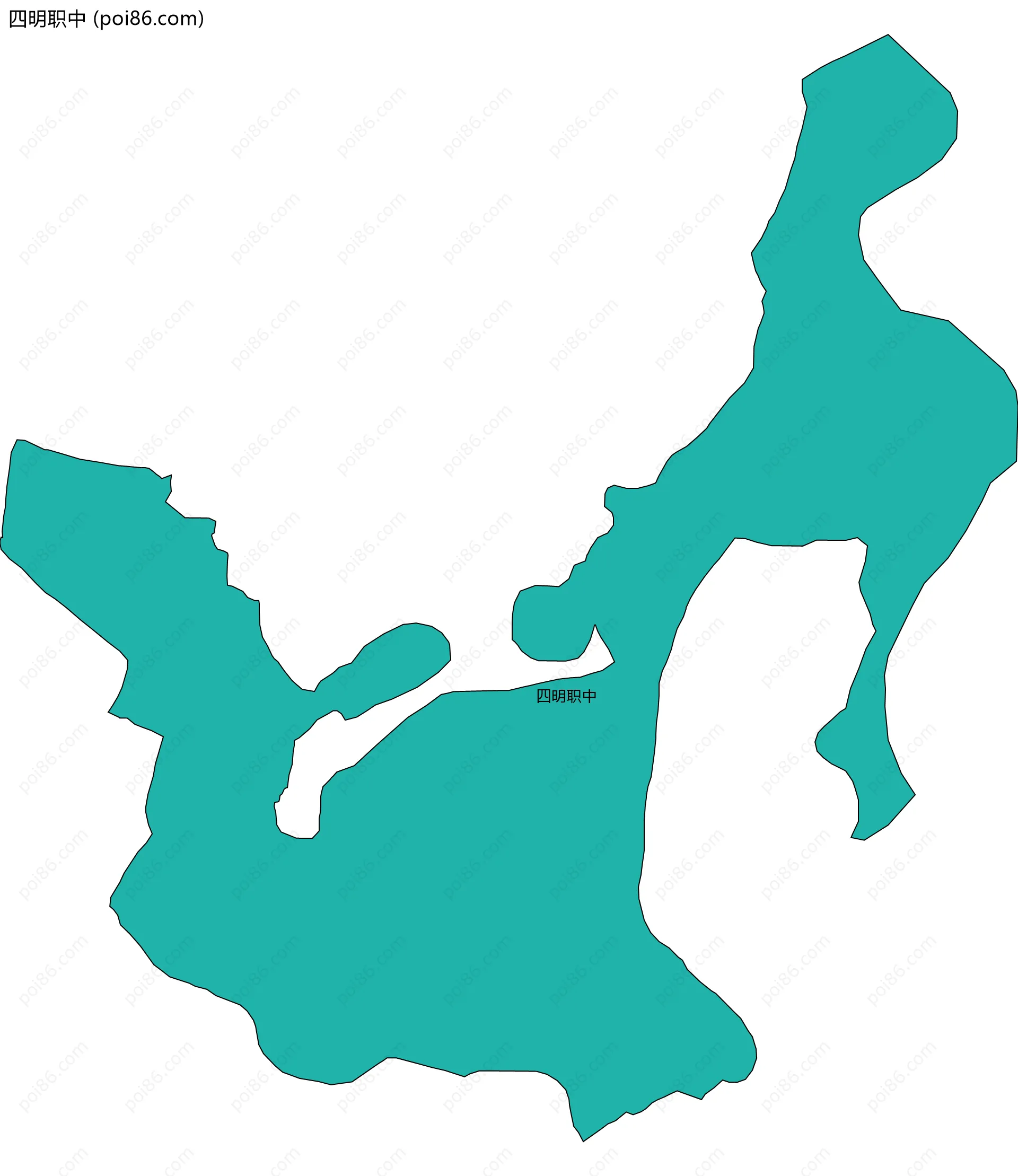 四明职中边界地图