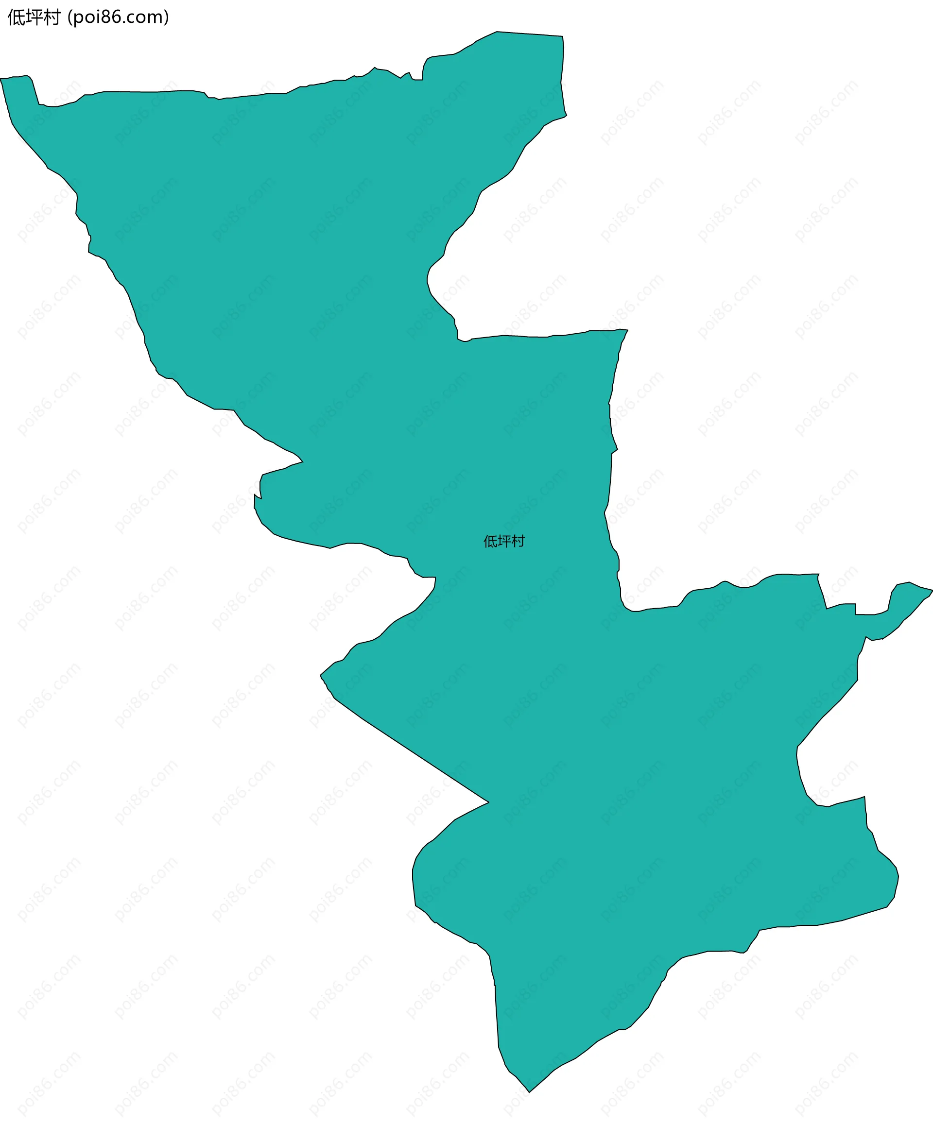 低坪村边界地图