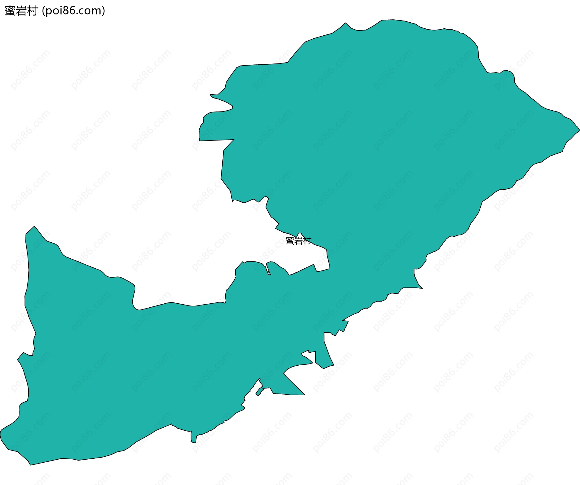 蜜岩村边界地图