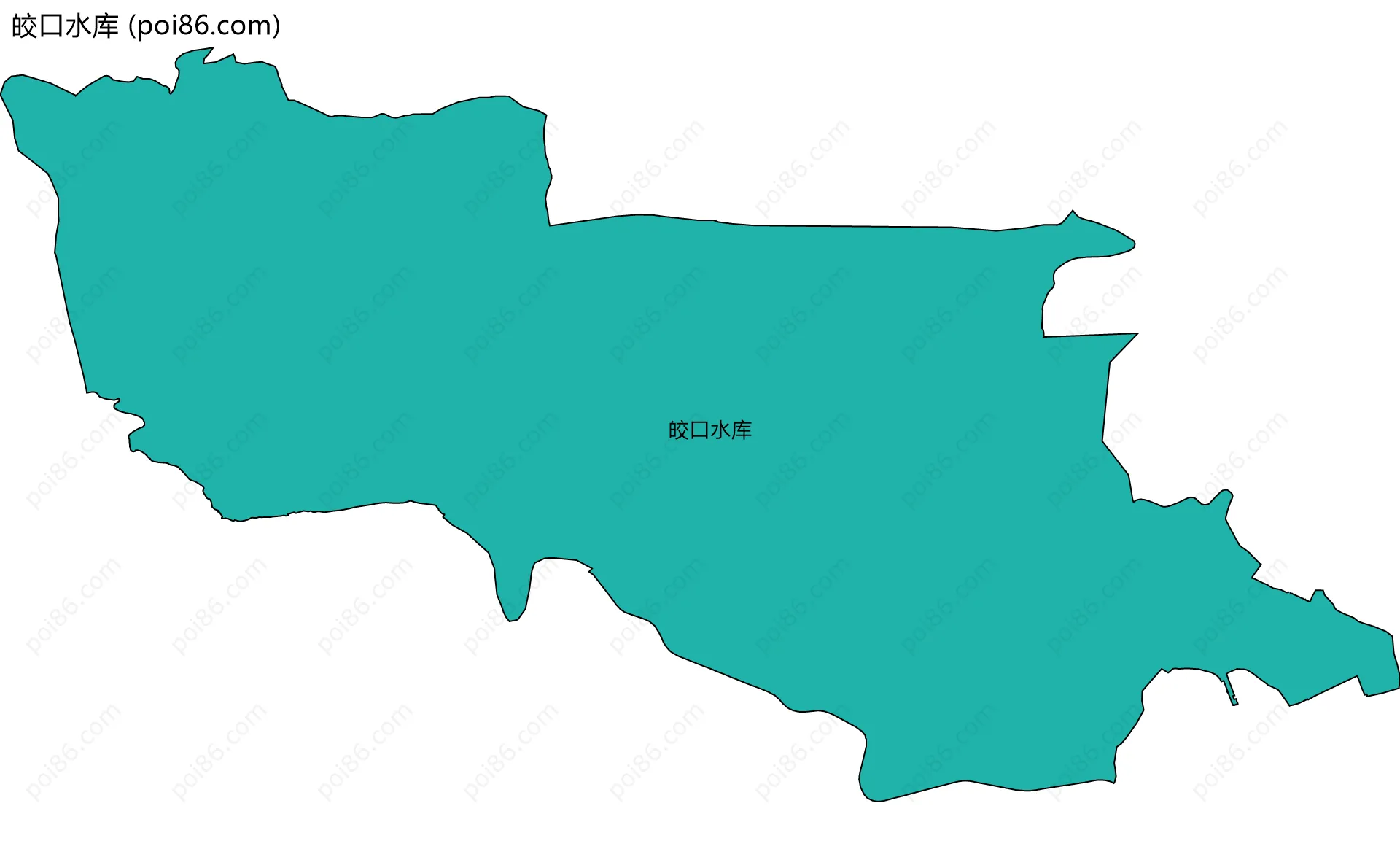 皎口水库边界地图