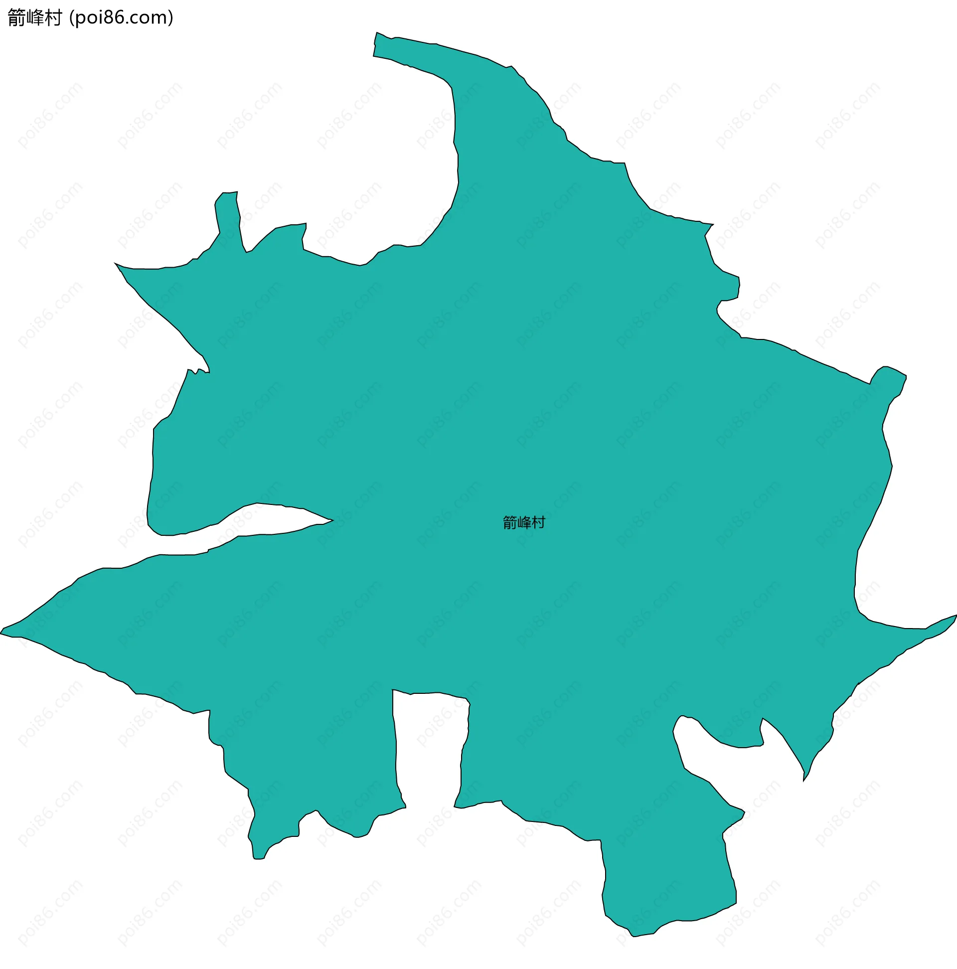 箭峰村边界地图