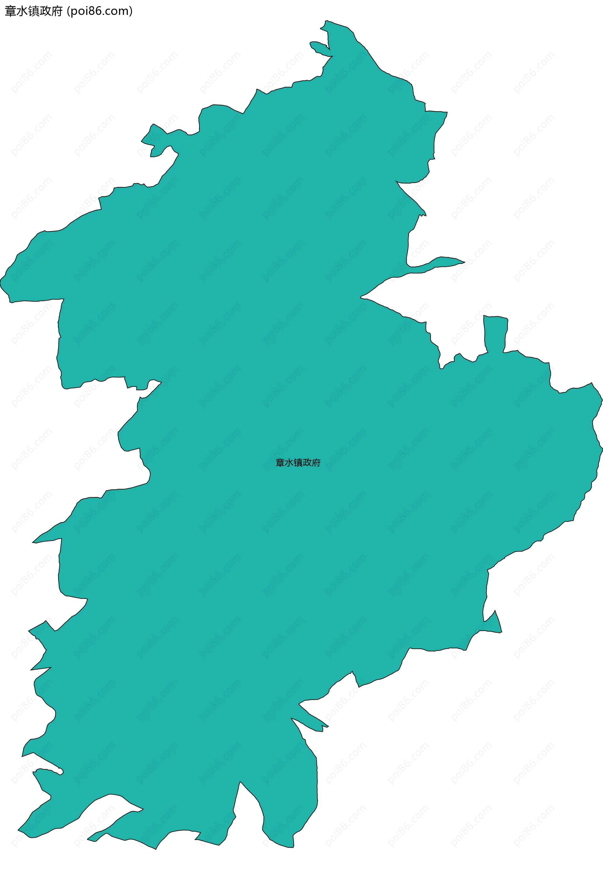 章水镇政府边界地图