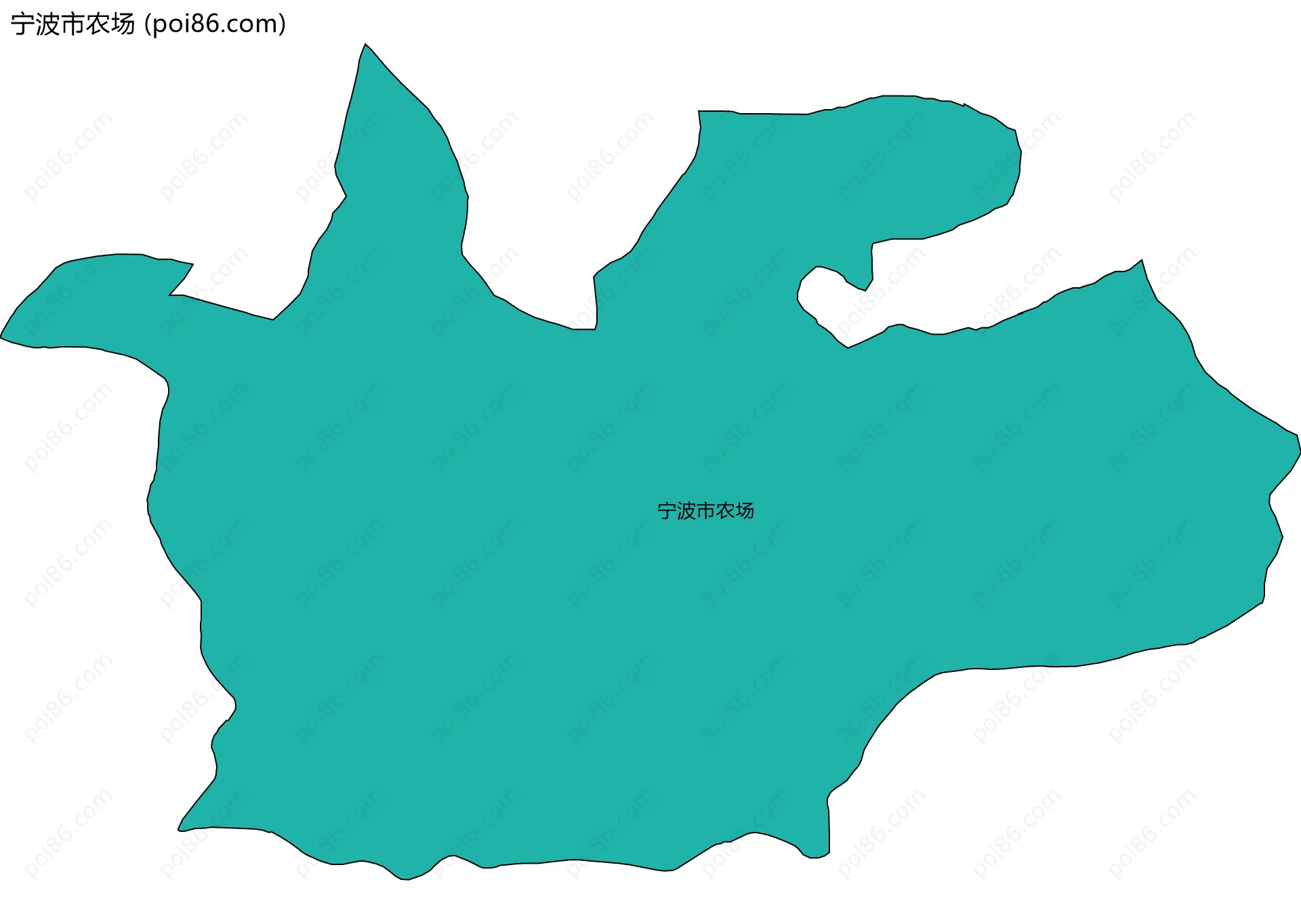 宁波市农场边界地图