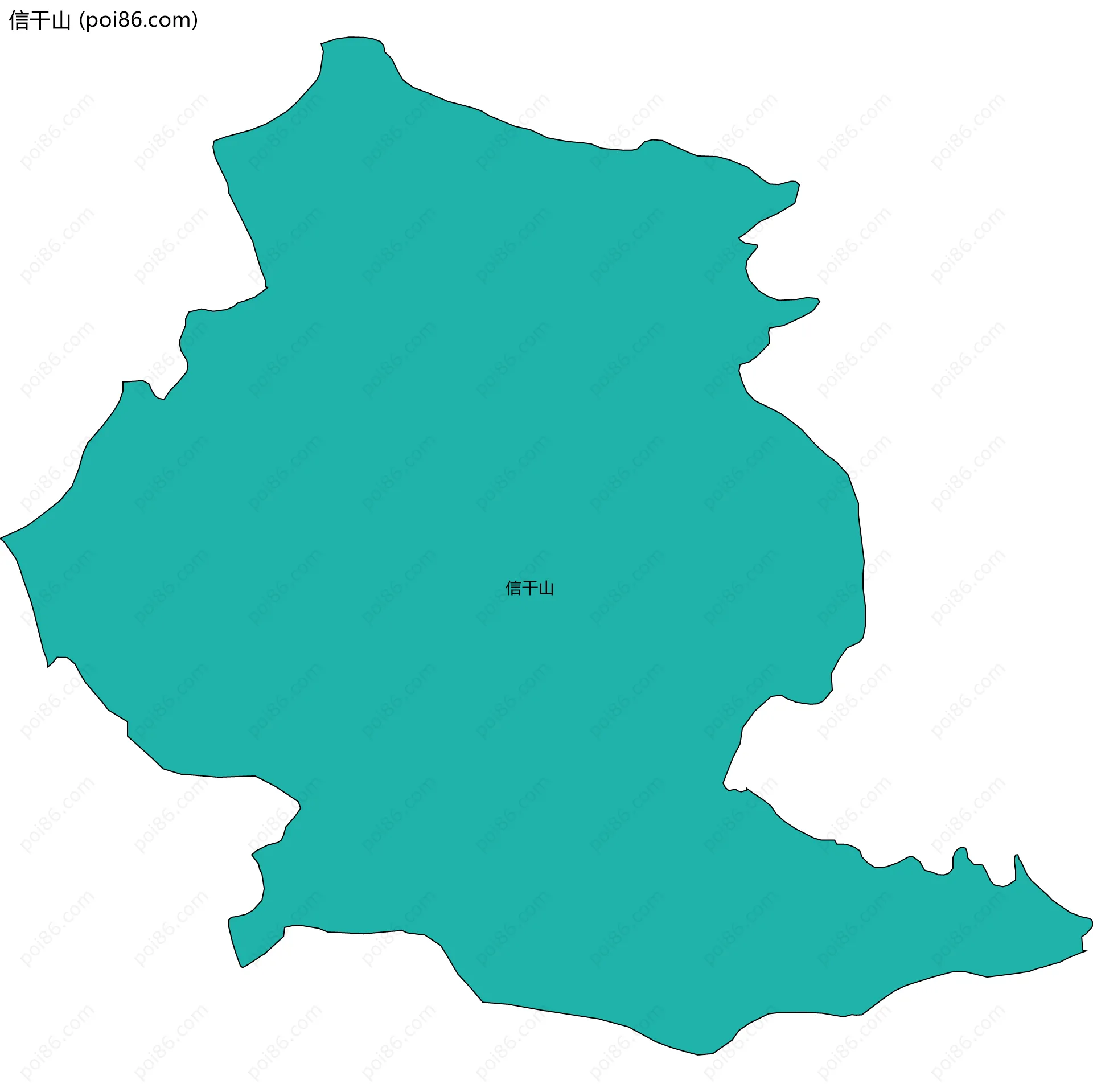 信干山边界地图