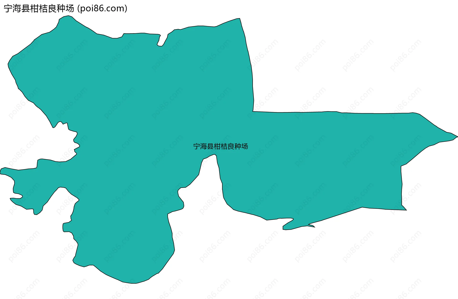 宁海县柑桔良种场边界地图