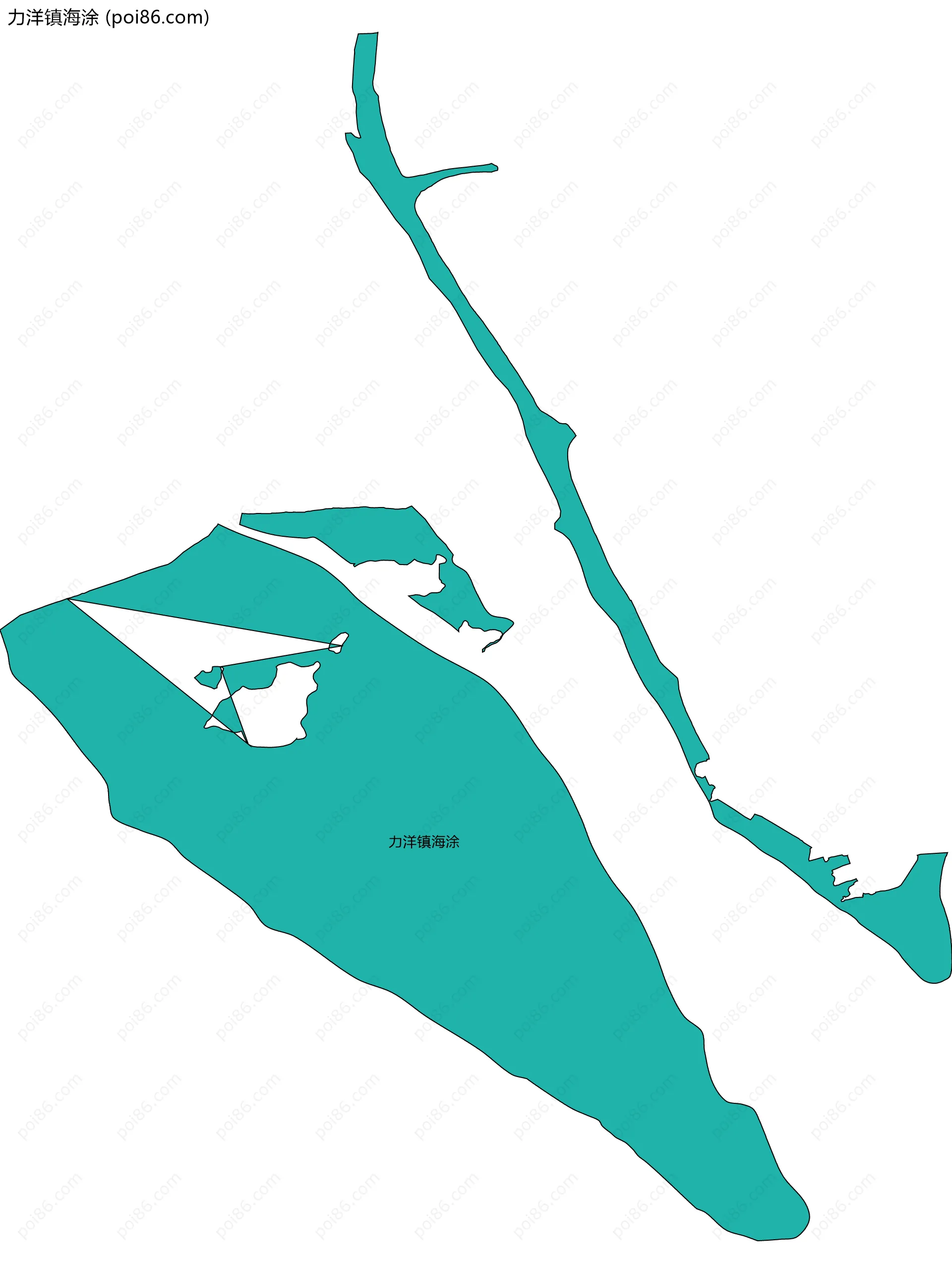 力洋镇海涂边界地图