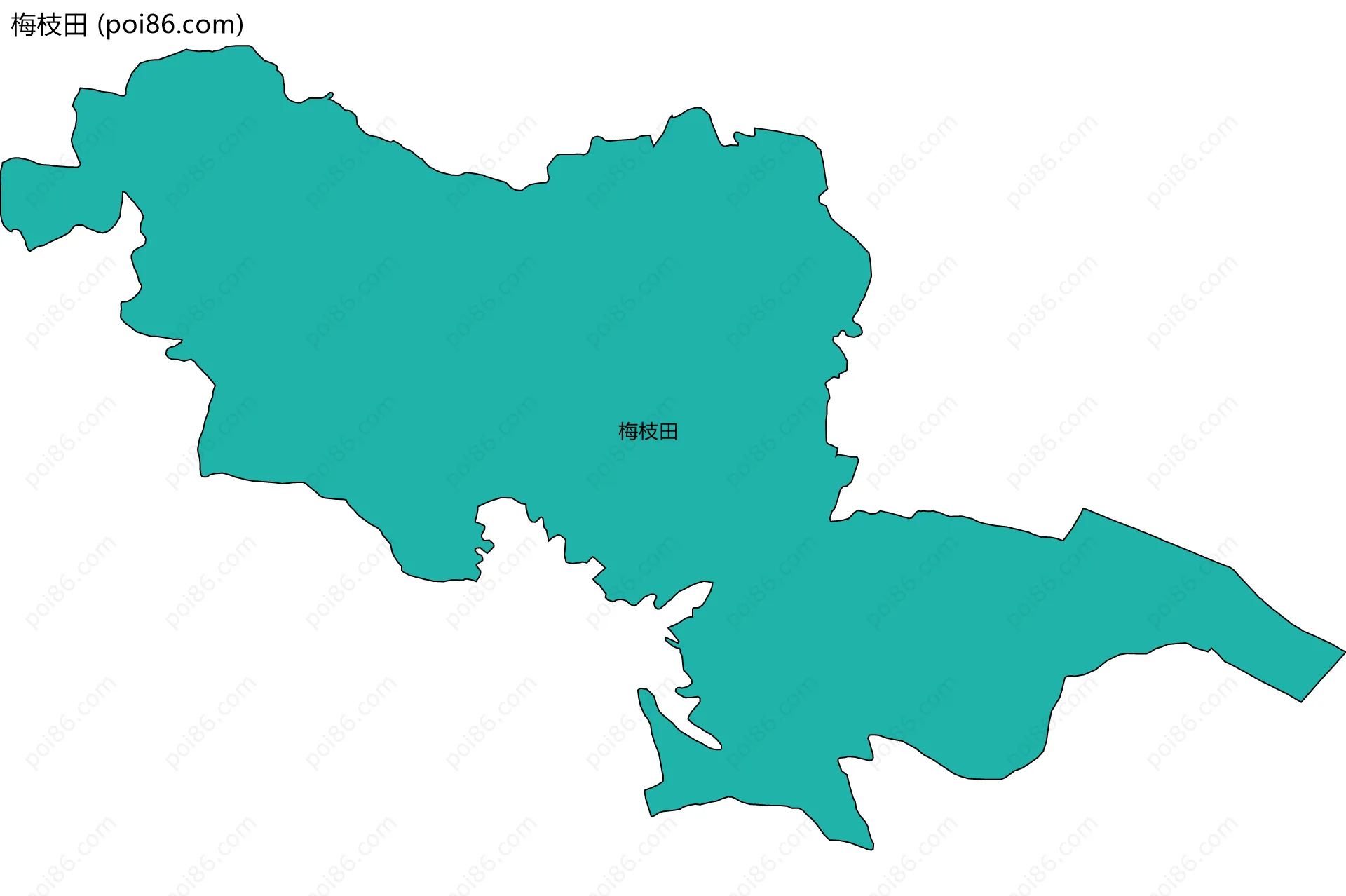 梅枝田边界地图